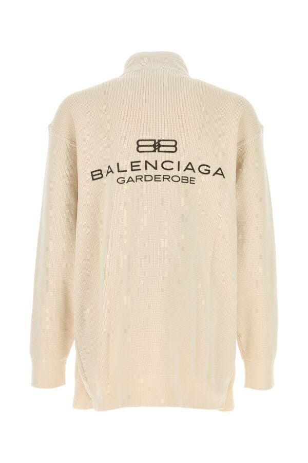 Balenciaga Cream Cotton And Polyester Sweater Size US XS / EU 42 / 0 - 4 Thumbnail