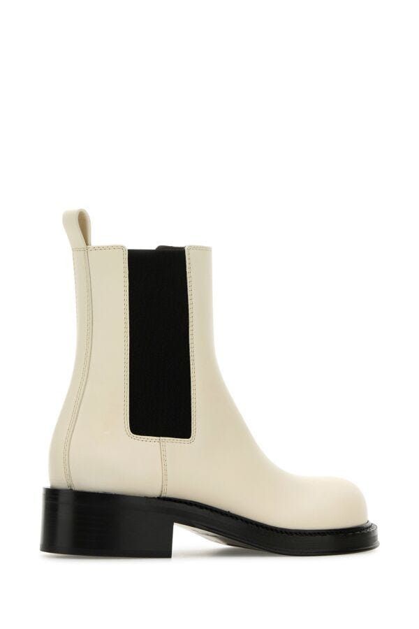 Bottega Veneta Ivory Leather Cliff Ankle Boots Size US 6 / IT 36 - 5 Thumbnail