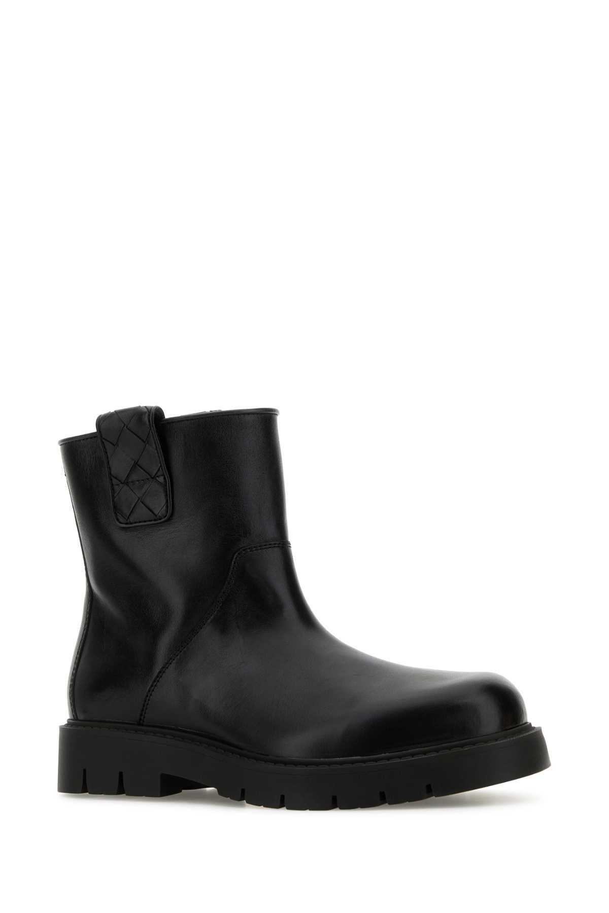 Bottega Veneta Black Leather Haddock Ankle Boots Size US 7 / EU 40 - 2 Thumbnail