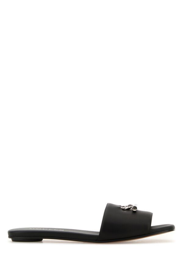 Alexander McQueen Black Leather Slippers Size US 6.5 / IT 36.5 - 3 Thumbnail