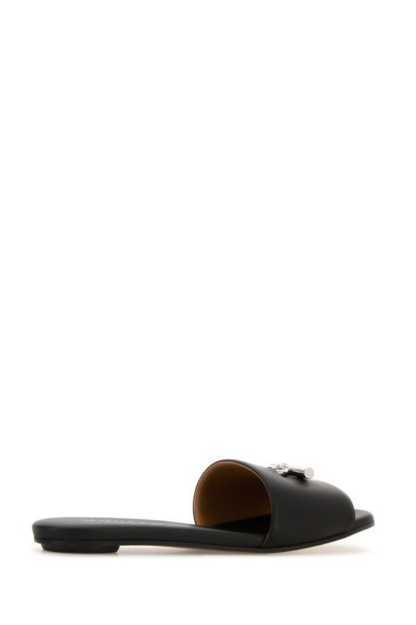 Alexander McQueen Black Leather Slippers Size US 6.5 / IT 36.5 - 5 Thumbnail