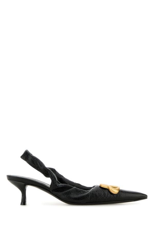 Balenciaga Black Leather Monaco Pumps Size US 6 / IT 36 - 3 Thumbnail