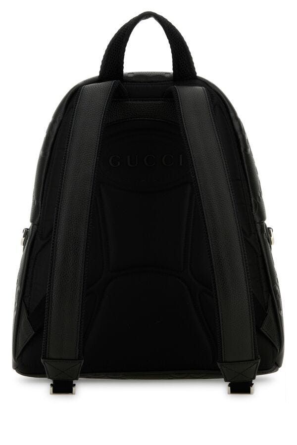 Gucci Black Jumbo Gg Leather Gg Backpack Size ONE SIZE - 5 Thumbnail