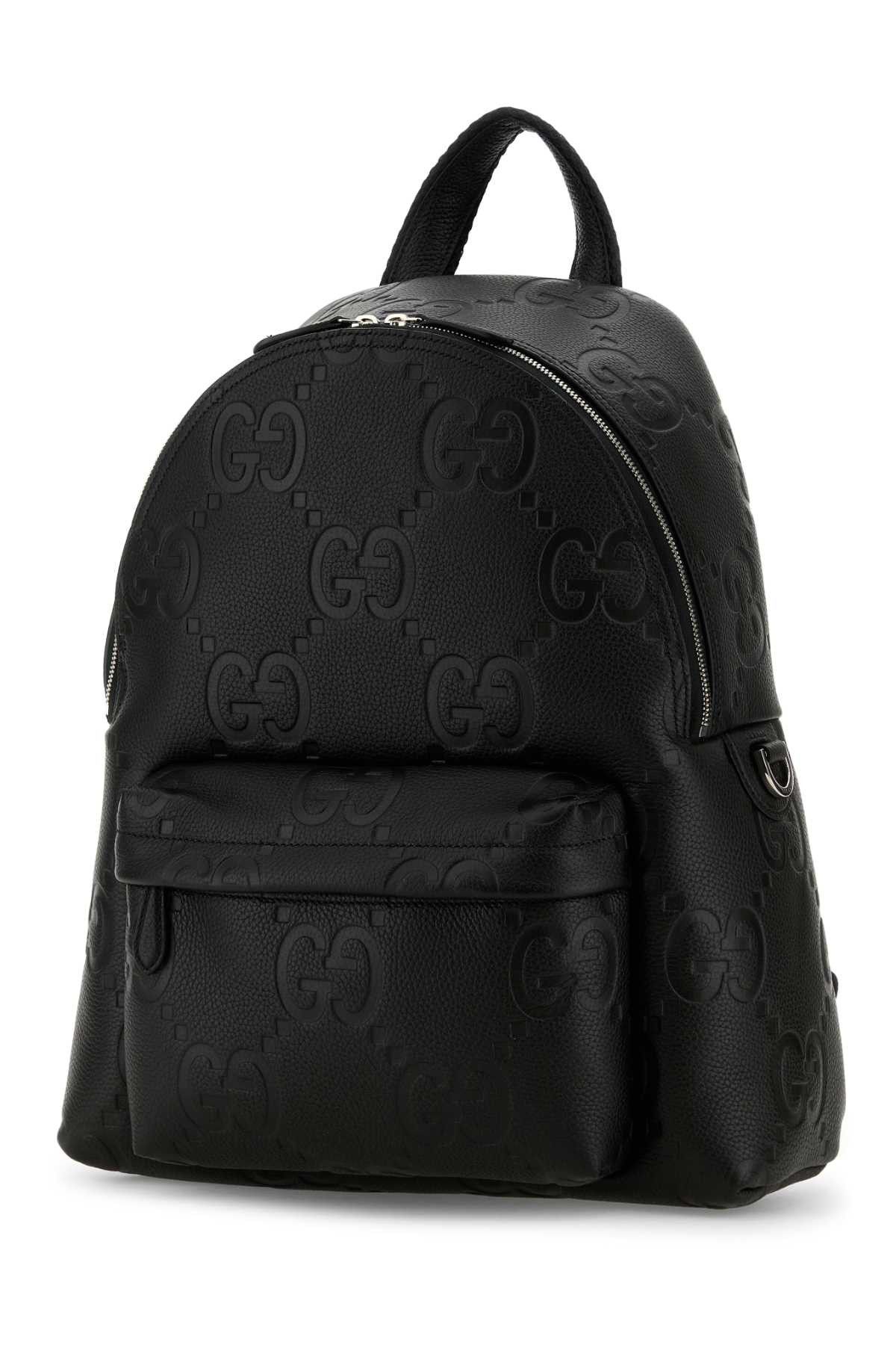 Gucci Black Jumbo Gg Leather Gg Backpack Size ONE SIZE - 2 Thumbnail