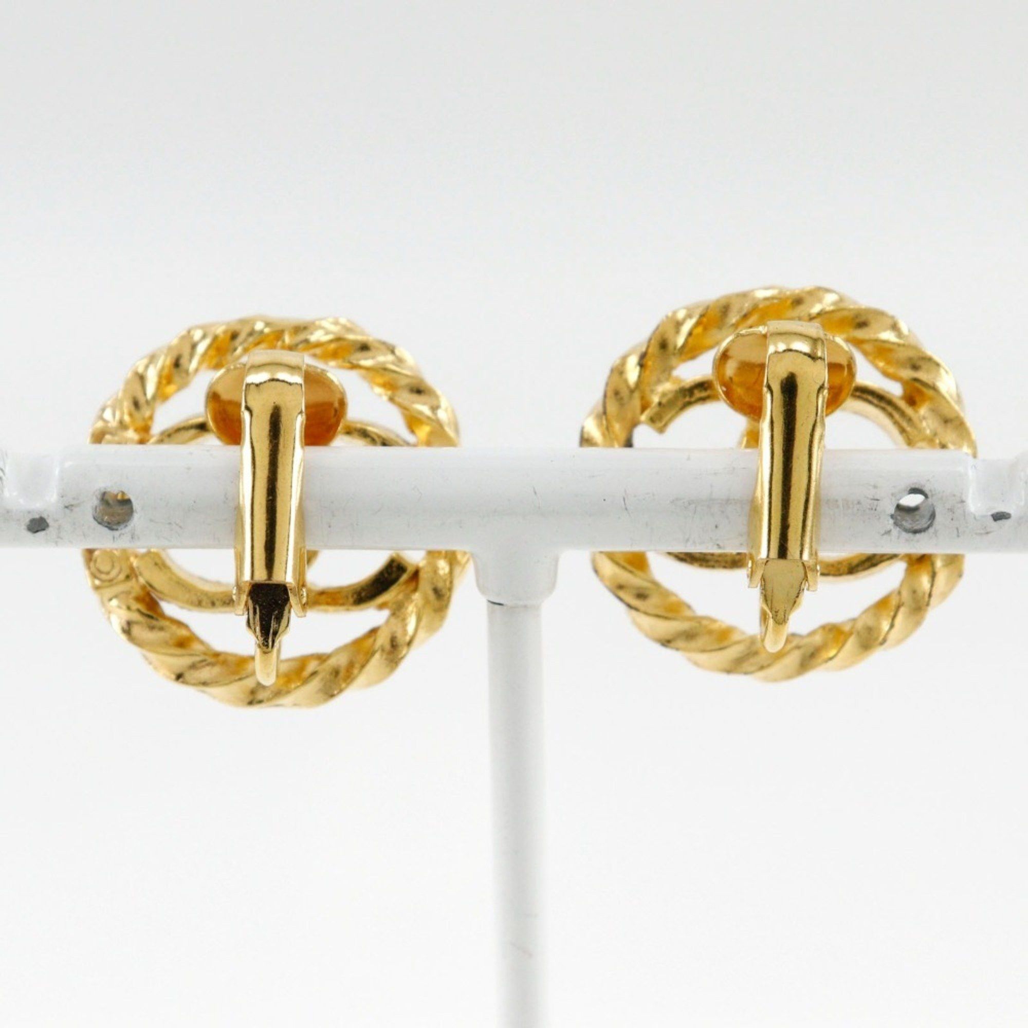 Chanel CHANEL COCO Mark Earrings, Gold Plated, Approx. 7.0g, Mark, Women's Size ONE SIZE - 3 Thumbnail