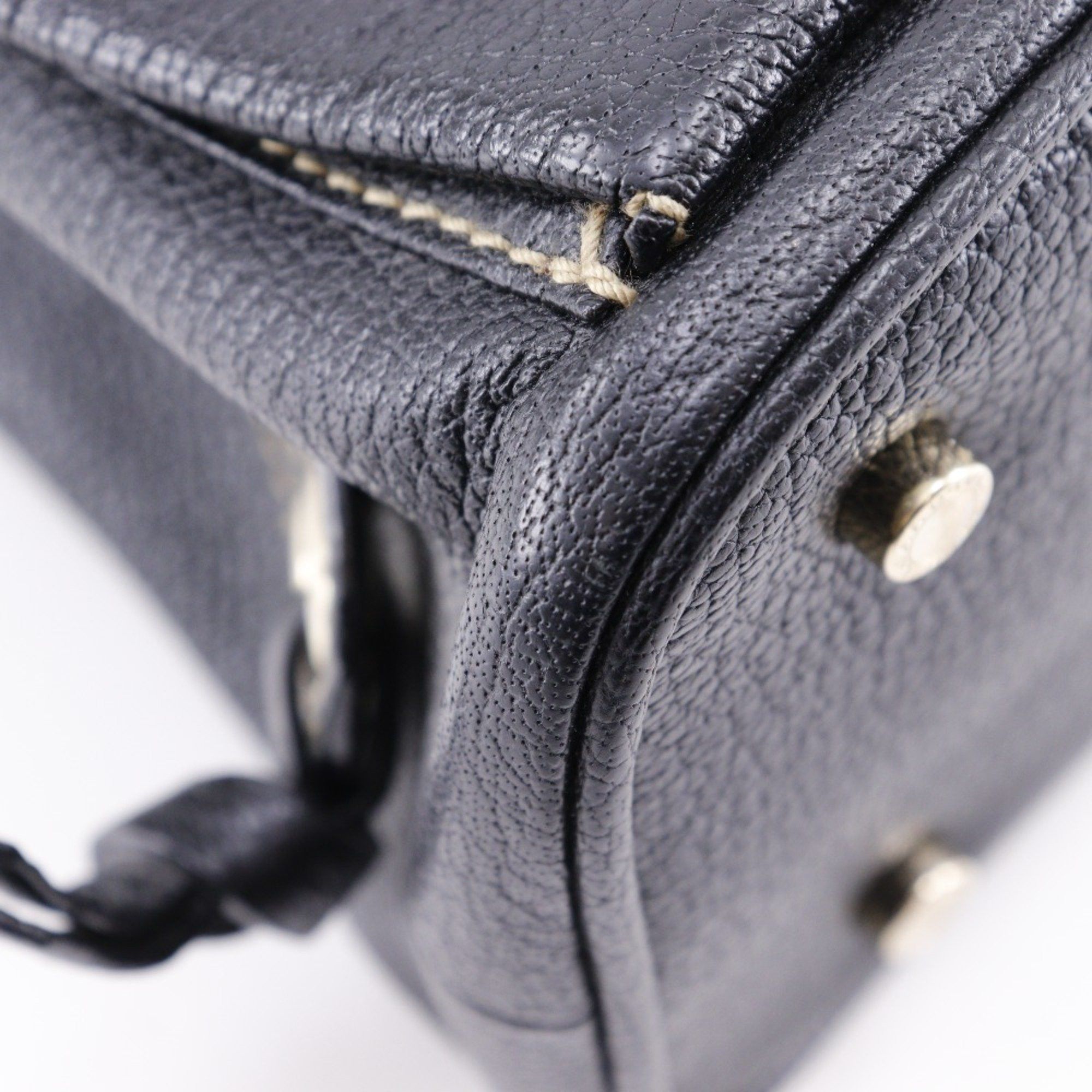 Bvlgari BVLGARI Maxi Rettale Handbag Shoulder Leather Black 2way A5 Double Women's Size ONE SIZE - 4 Thumbnail