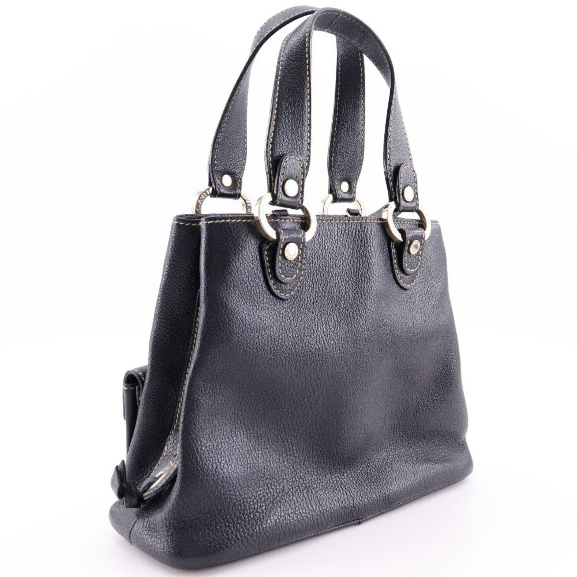 Bvlgari BVLGARI Maxi Rettale Handbag Shoulder Leather Black 2way A5 Double Women's Size ONE SIZE - 3 Thumbnail