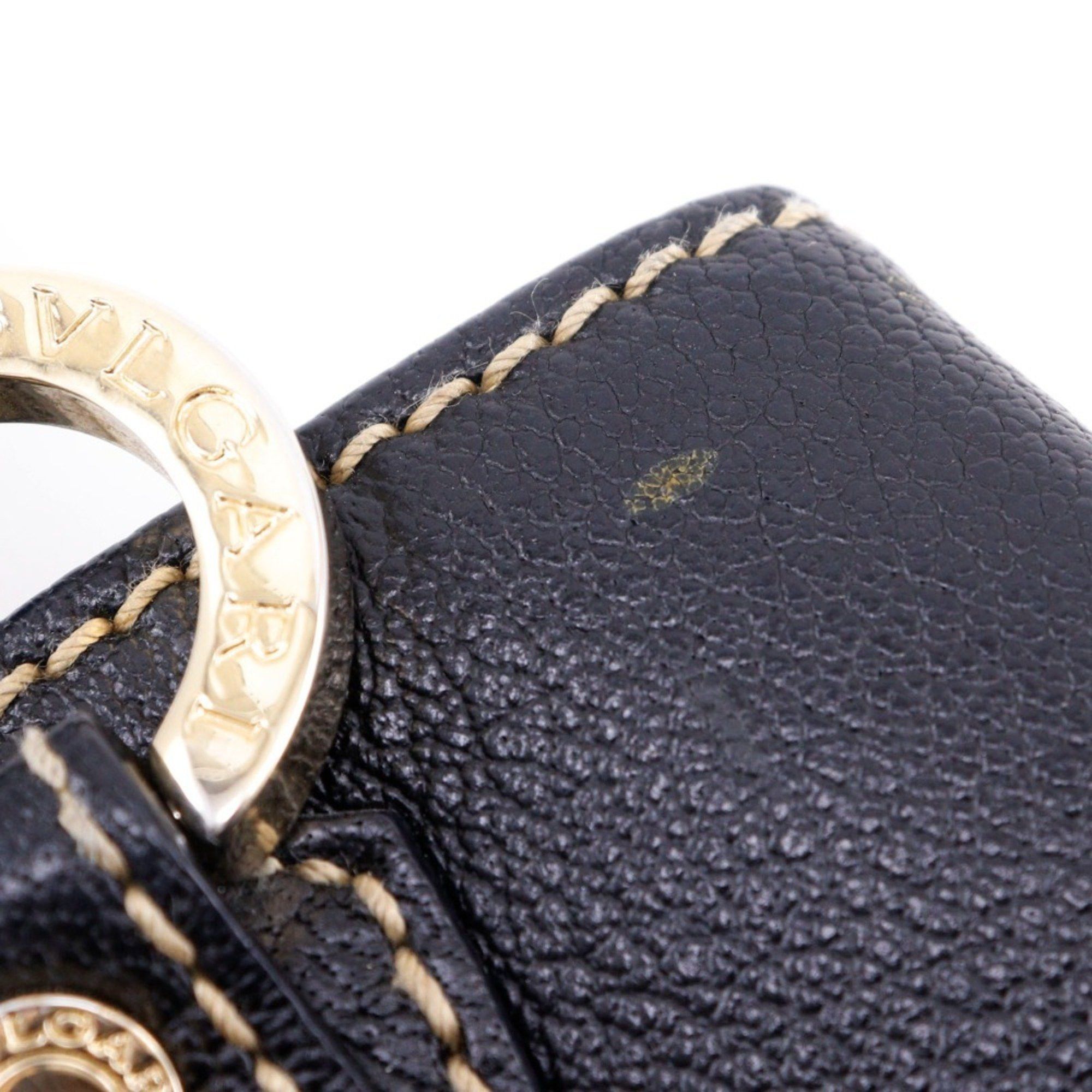 Bvlgari BVLGARI Maxi Rettale Handbag Shoulder Leather Black 2way A5 Double Women's Size ONE SIZE - 13 Thumbnail