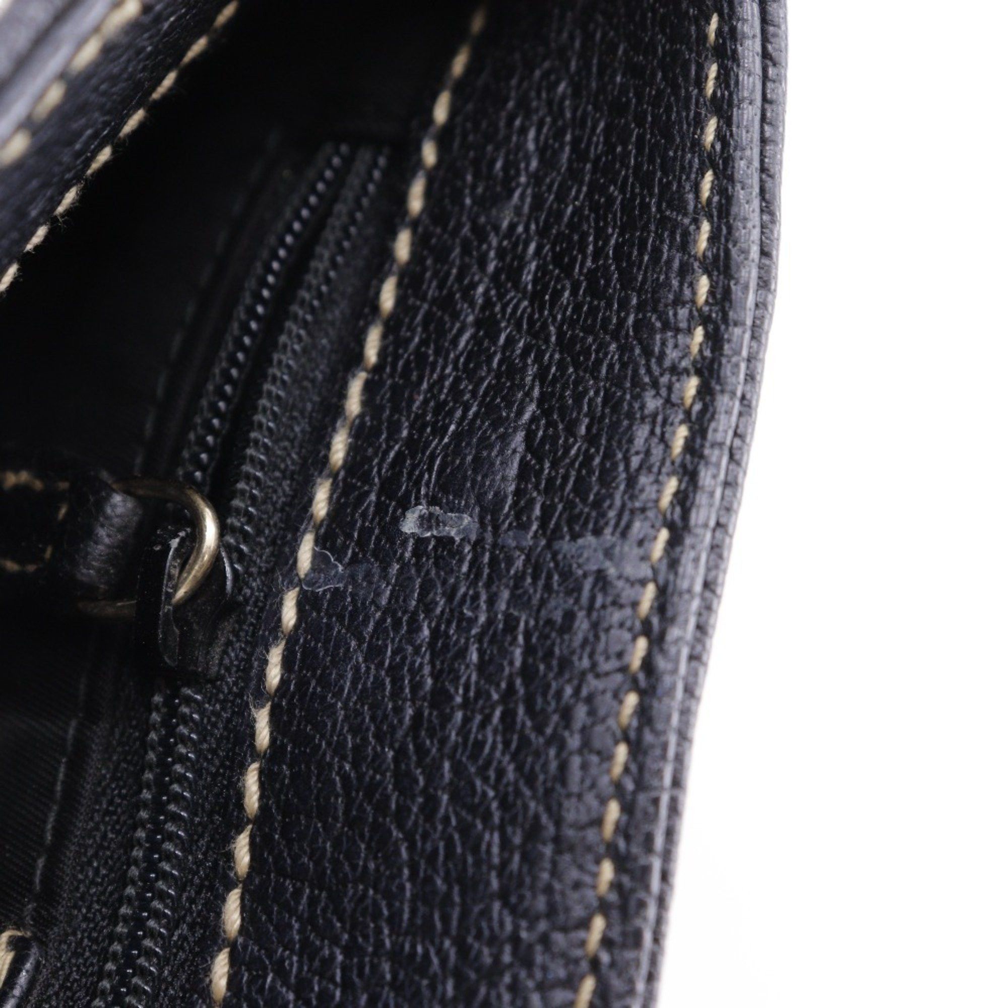 Bvlgari BVLGARI Maxi Rettale Handbag Shoulder Leather Black 2way A5 Double Women's Size ONE SIZE - 12 Thumbnail