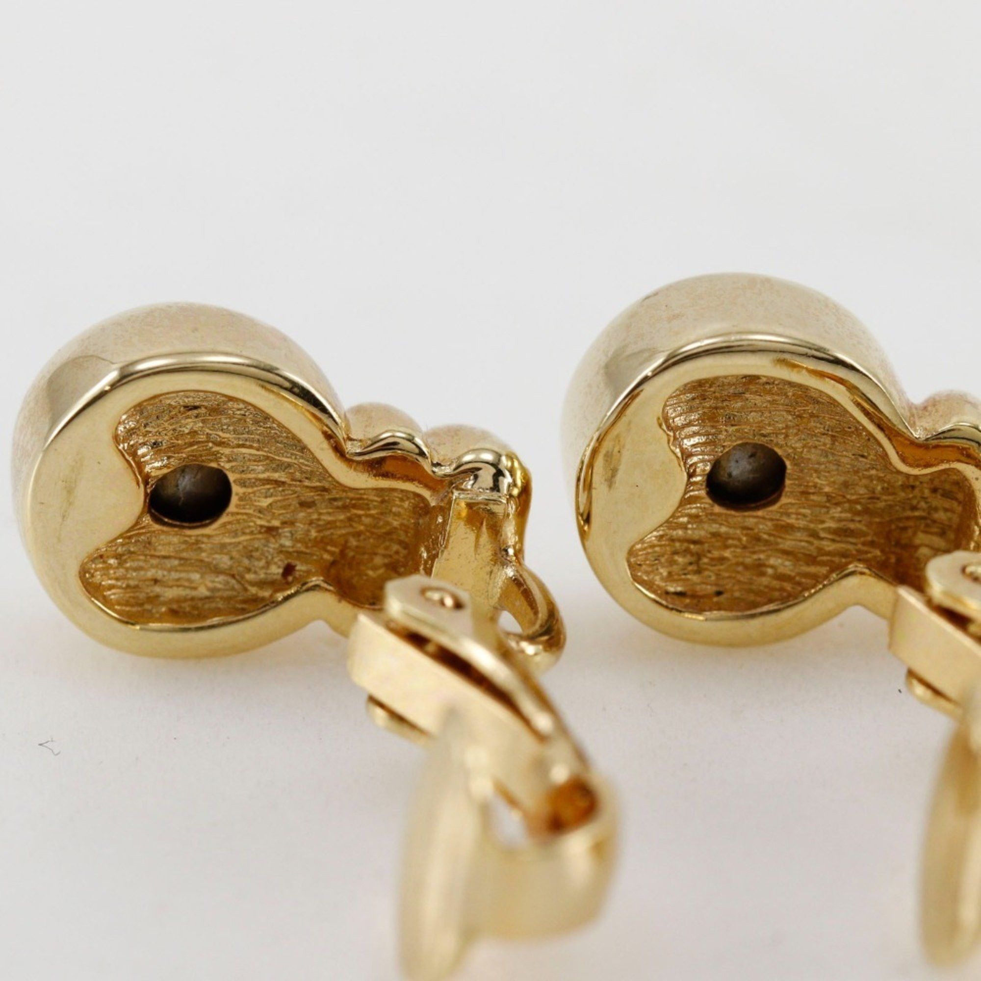 Dior Christian Dior Earrings, Gold Plated x Rhinestones, Made in Germany, Approx. 5.4g, Women's Size ONE SIZE - 4 Thumbnail
