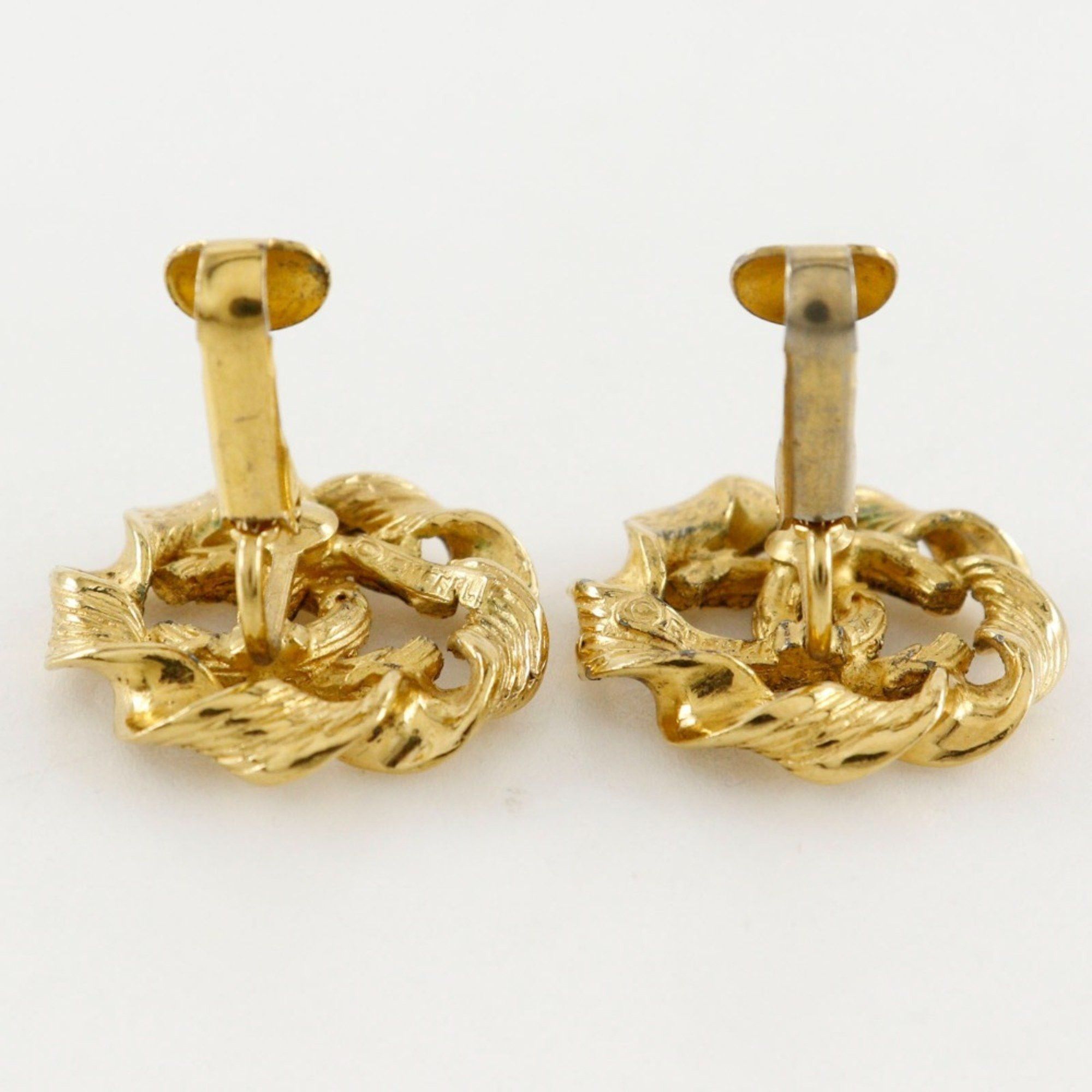 Chanel CHANEL Round Coco Mark Earrings, Gold Plated, 2239, Approx. 9.7g, COCO Mark, Women's Size ONE SIZE - 5 Thumbnail