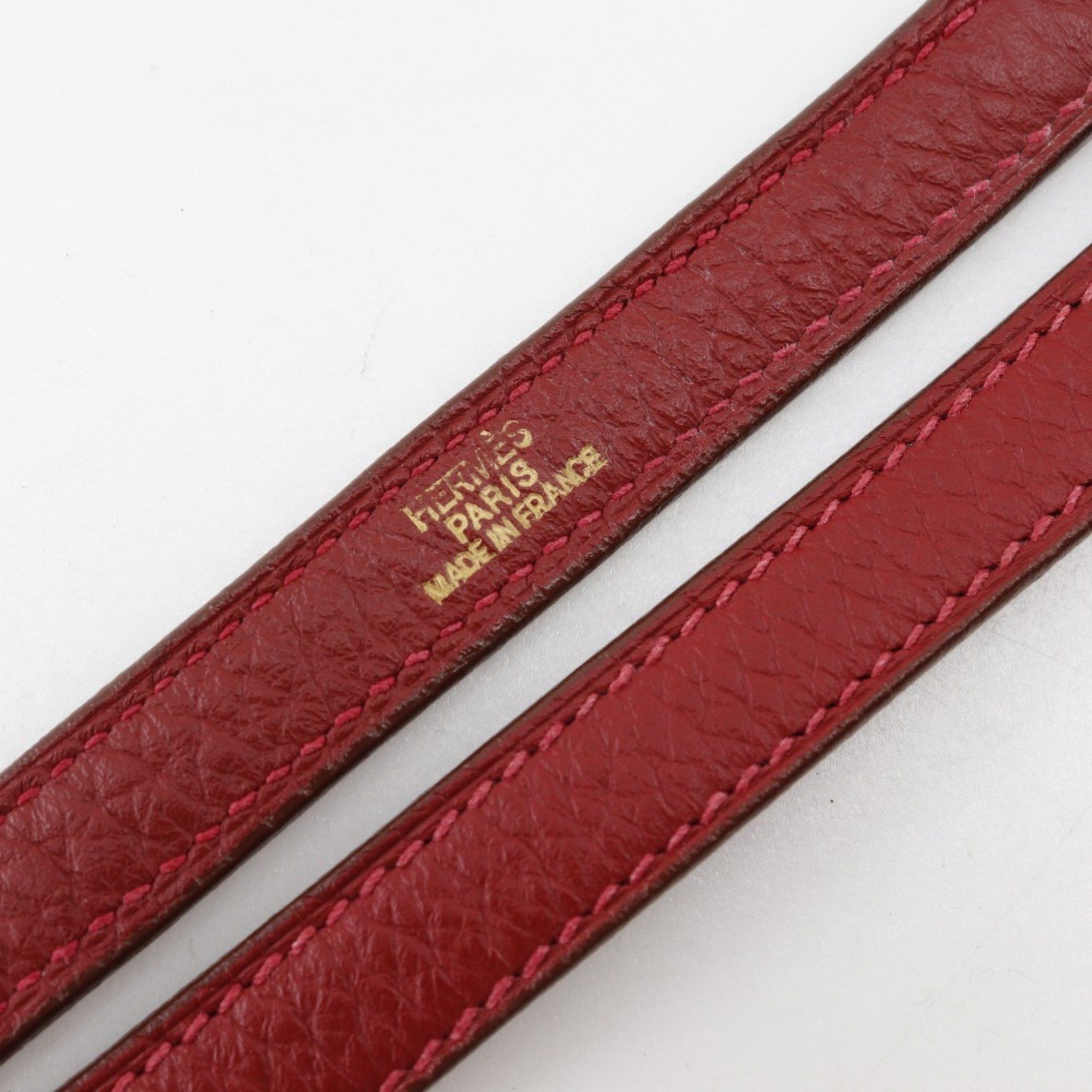 Hermes Hermes Bolide 35 Handbag Shoulder Bag Taurillon Clemence 2003 Red / □G 2way A5 Women's Size ONE SIZE - 12 Thumbnail