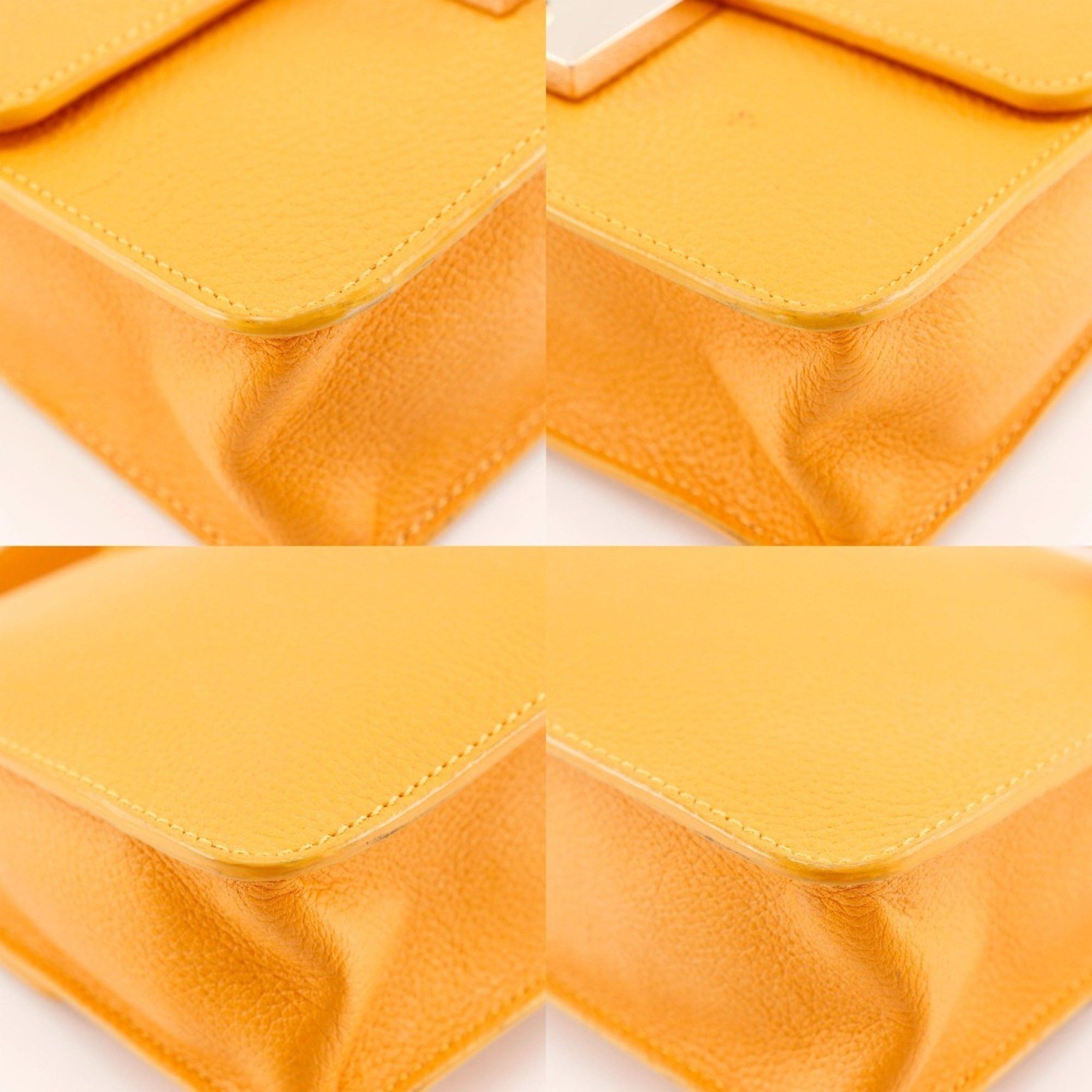 Jimmy Choo JIMMY CHOO Mini Shoulder Handbag Calf Yellow 2way Flap Women's Size ONE SIZE - 4 Thumbnail
