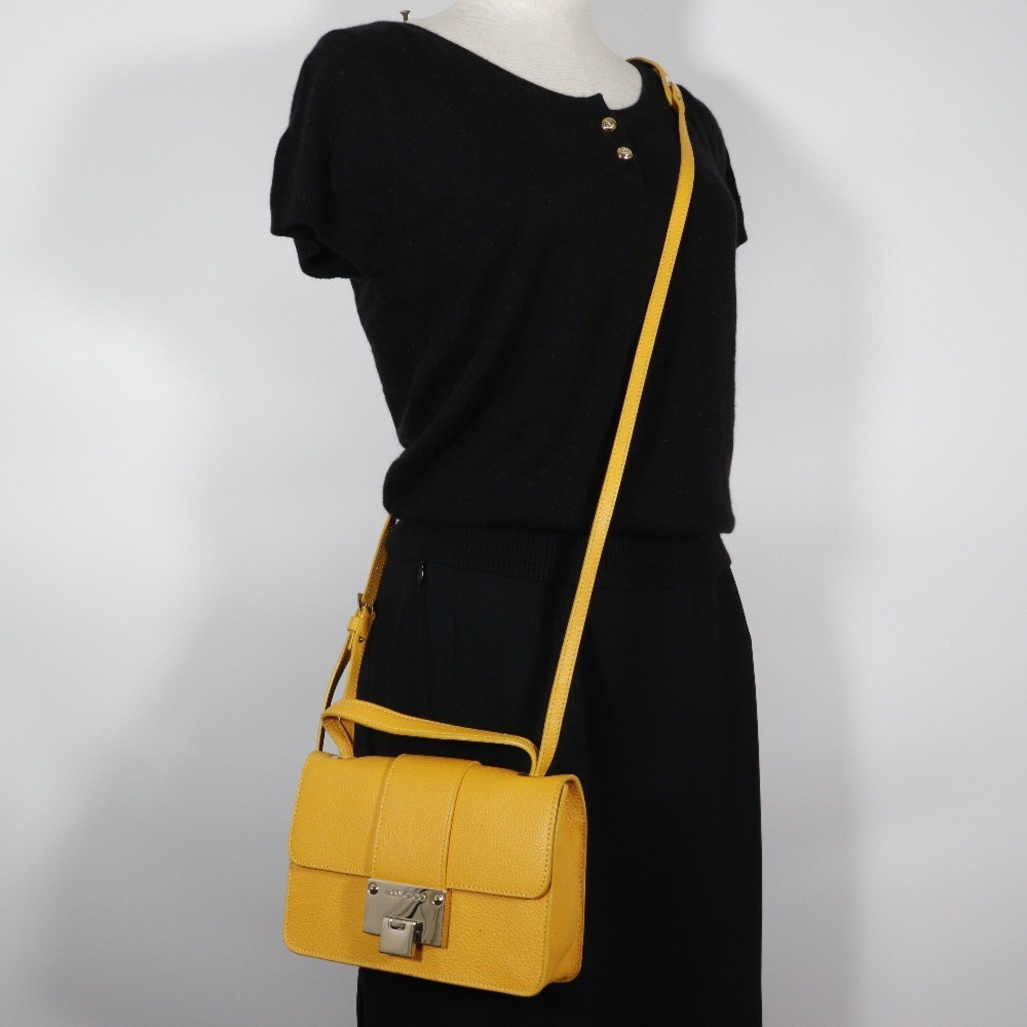 Jimmy Choo JIMMY CHOO Mini Shoulder Handbag Calf Yellow 2way Flap Women's Size ONE SIZE - 15 Thumbnail