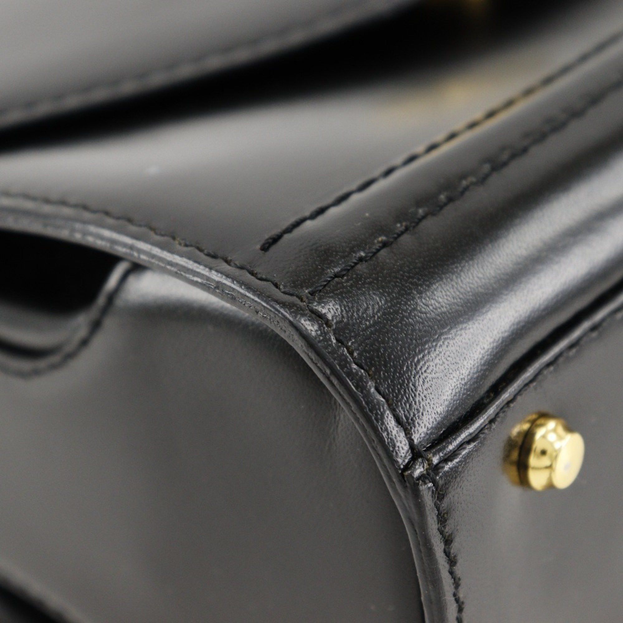 Bally BALLY One-handle handbag shoulder bag calfskin black 2way One handle ladies Size ONE SIZE - 4 Thumbnail