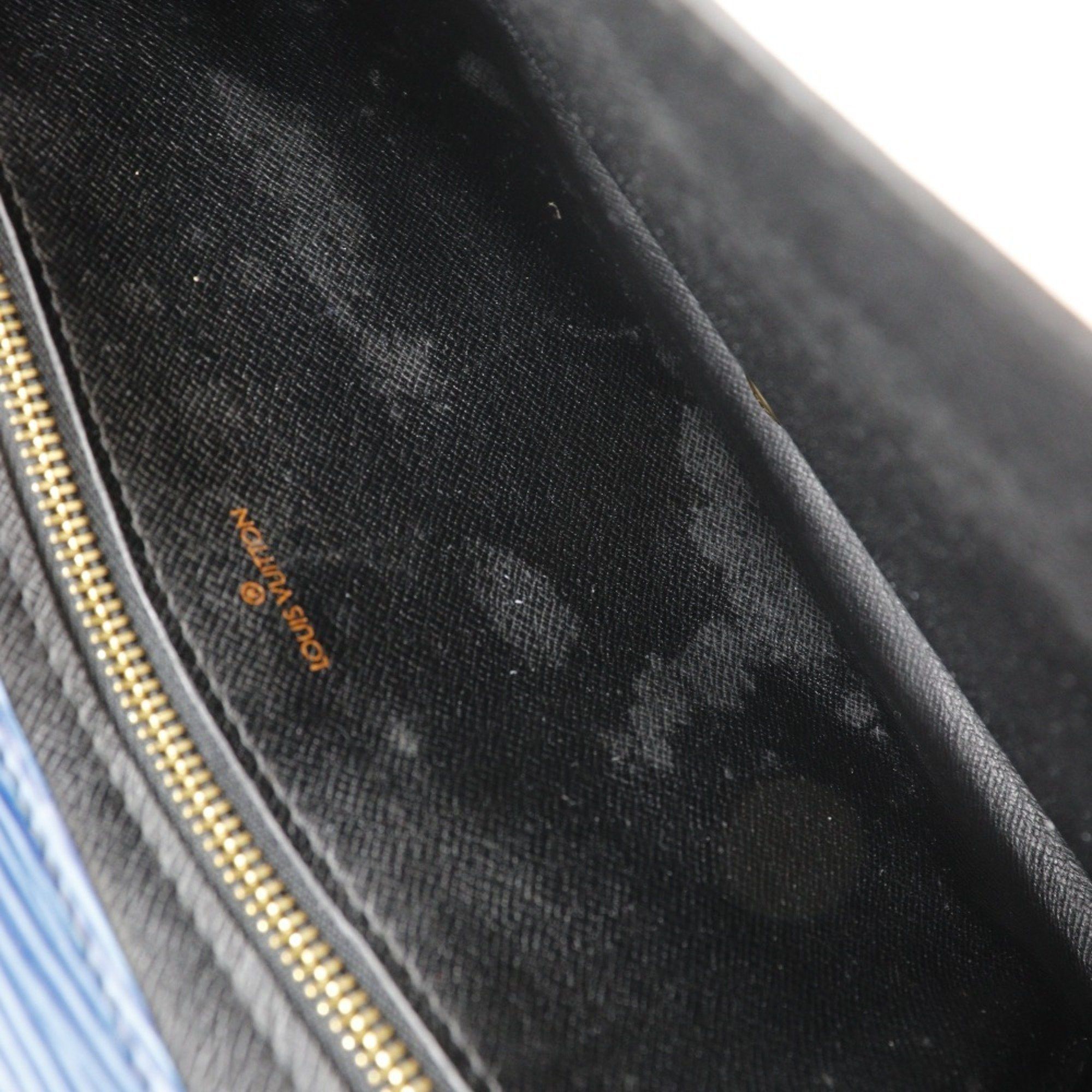 Louis Vuitton Louis Vuitton Art Deco Clutch Bag Second M52635 Epi Leather Toledo Blue 1990 A5 Snap Button Women's Size ONE SIZE - 7 Thumbnail