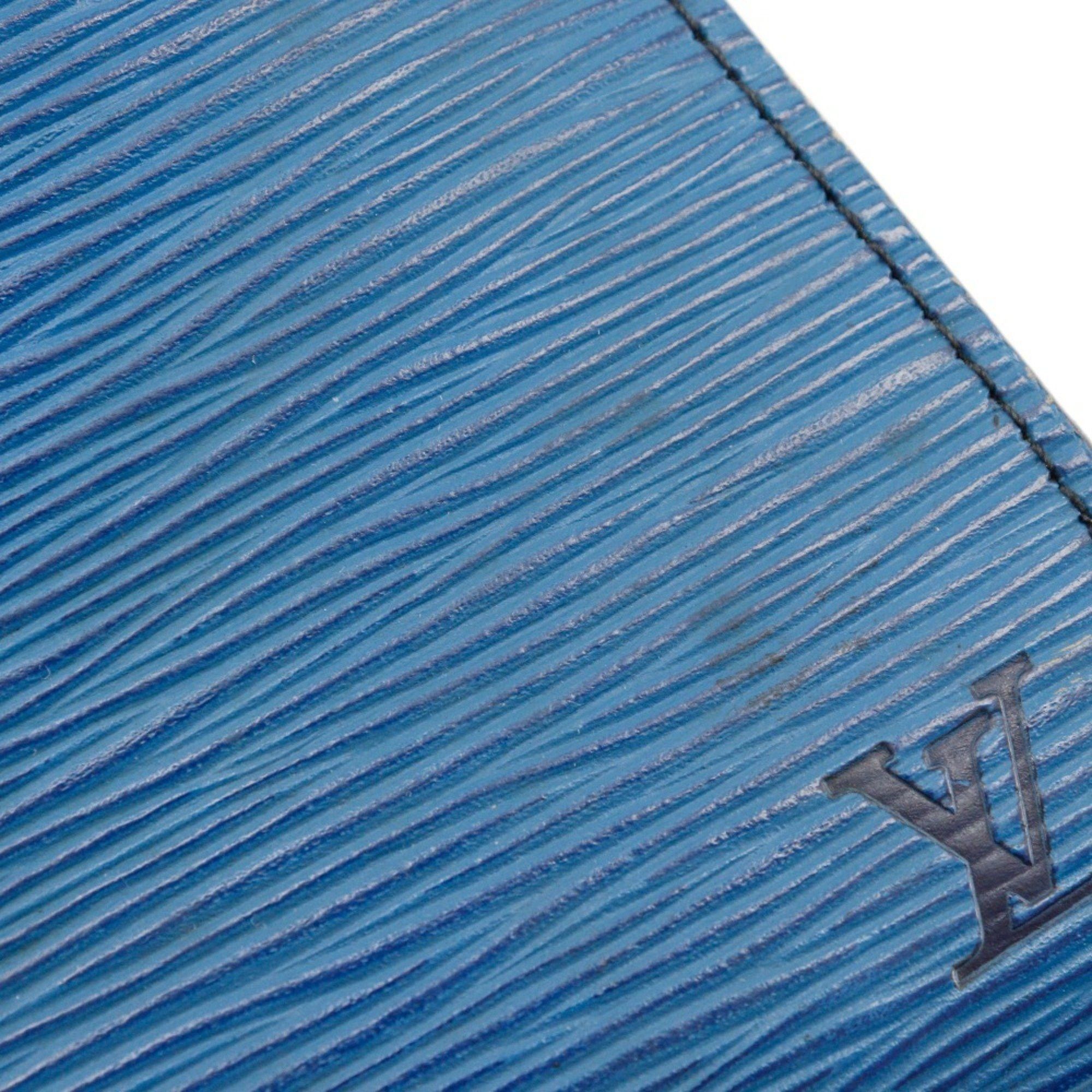 Louis Vuitton Louis Vuitton Art Deco Clutch Bag Second M52635 Epi Leather Toledo Blue 1990 A5 Snap Button Women's Size ONE SIZE - 10 Thumbnail
