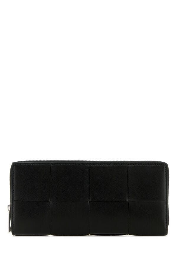 Bottega Veneta Black Leather Intrecciato Wallet Size ONE SIZE - 3 Thumbnail