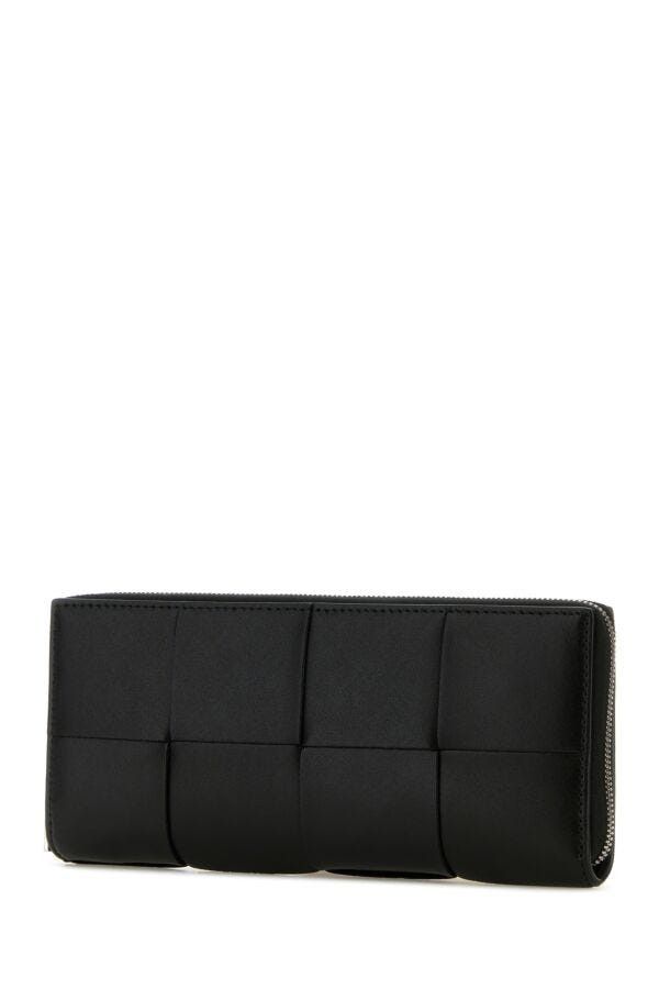 Bottega Veneta Black Leather Intrecciato Wallet Size ONE SIZE - 4 Thumbnail
