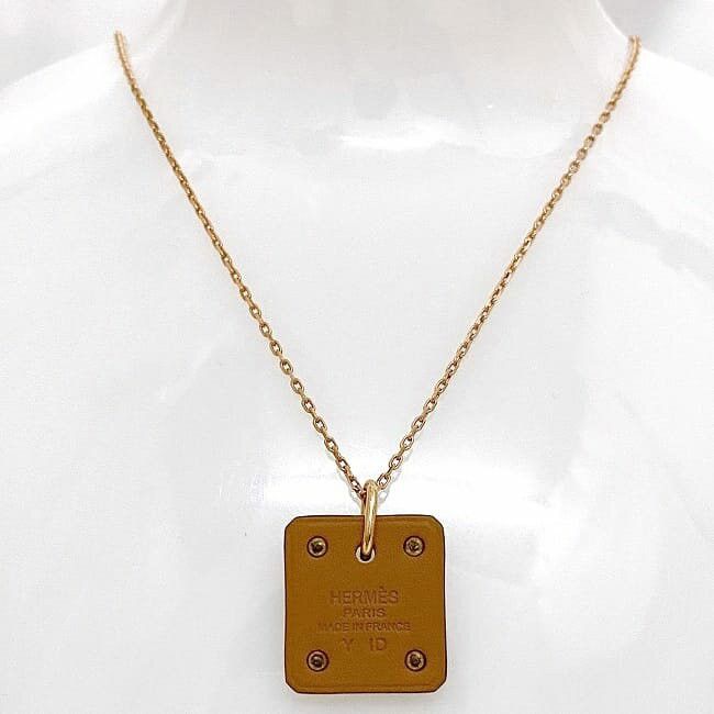 Hermes HERMES Necklace Pink Plated Size ONE SIZE - 2 Thumbnail