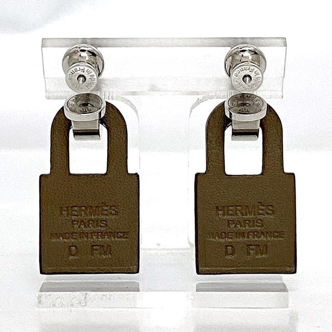 Hermes HERMES Earrings Silver Metal Size ONE SIZE - 2 Thumbnail