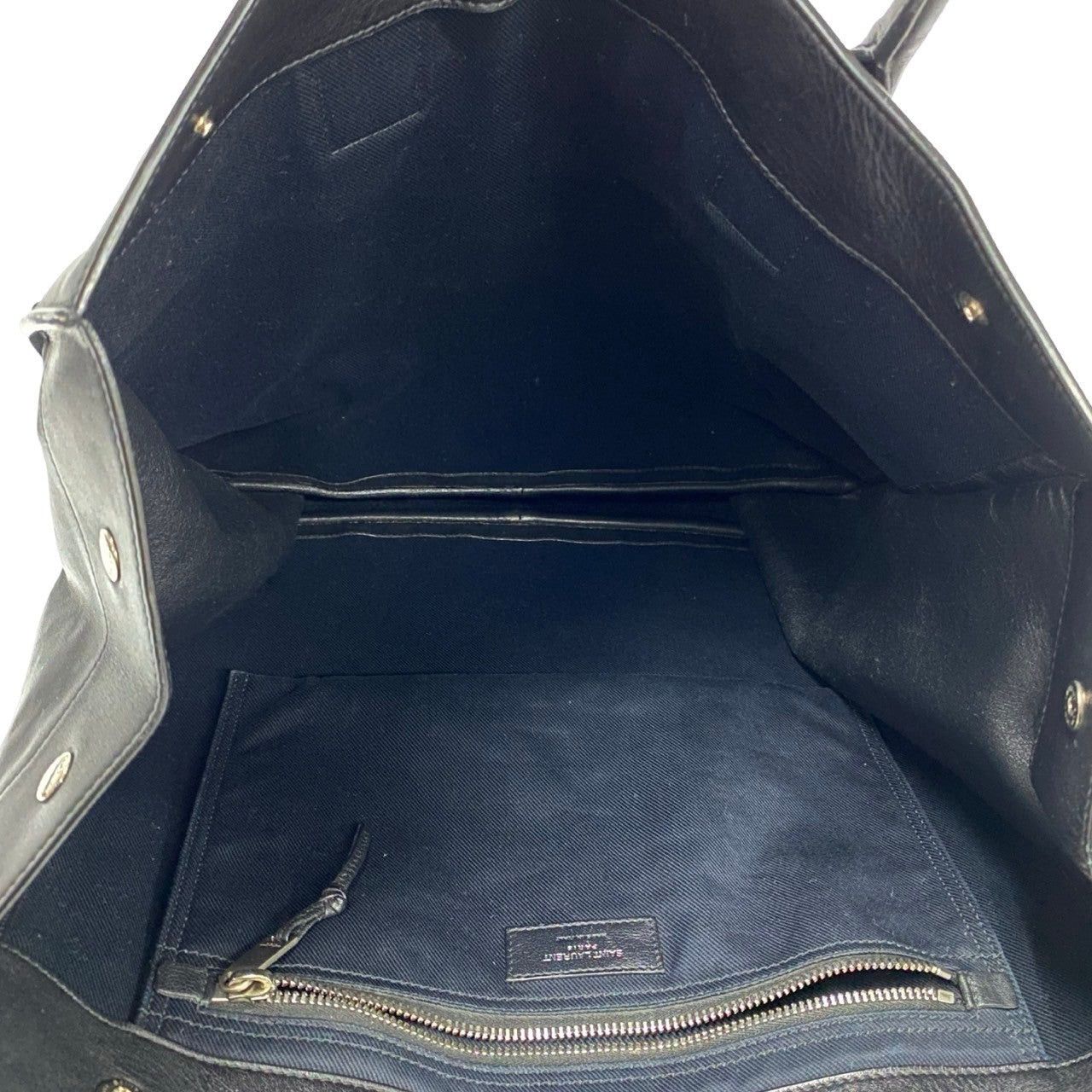 Yves Saint Laurent Yves Saint Laurent Tote Bag Black Leather Size ONE SIZE - 8 Thumbnail