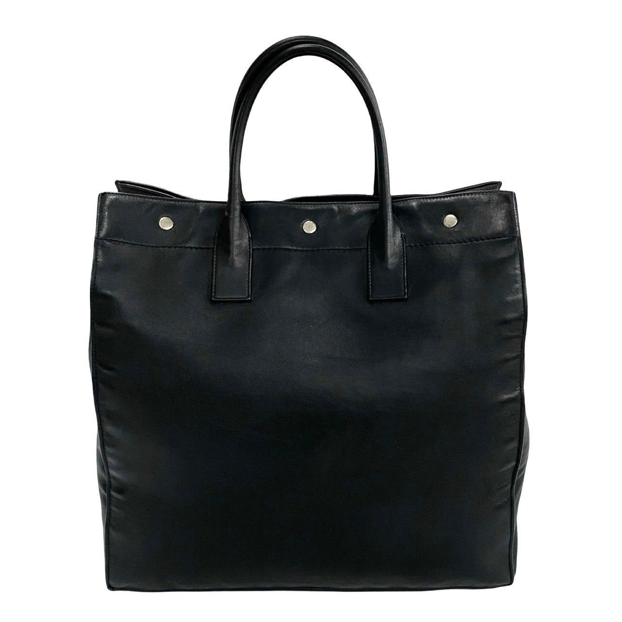 Yves Saint Laurent Yves Saint Laurent Tote Bag Black Leather Size ONE SIZE - 4 Thumbnail