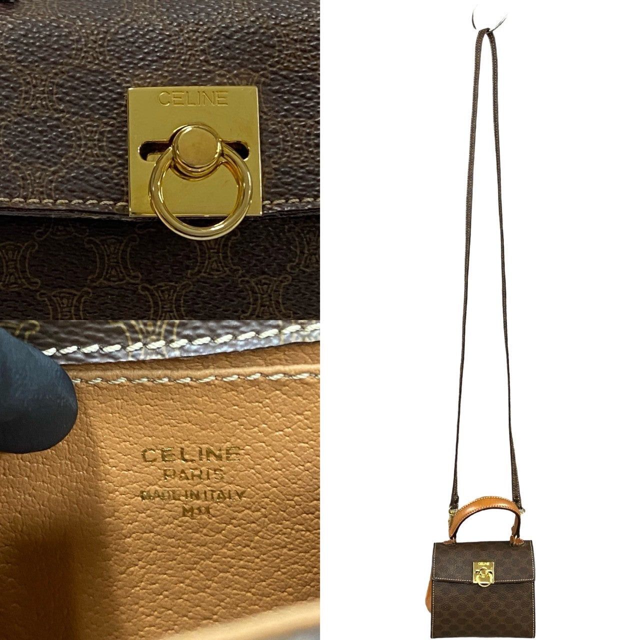 Celine Celine Shoulder Bag Brown Leather Size ONE SIZE - 3 Thumbnail