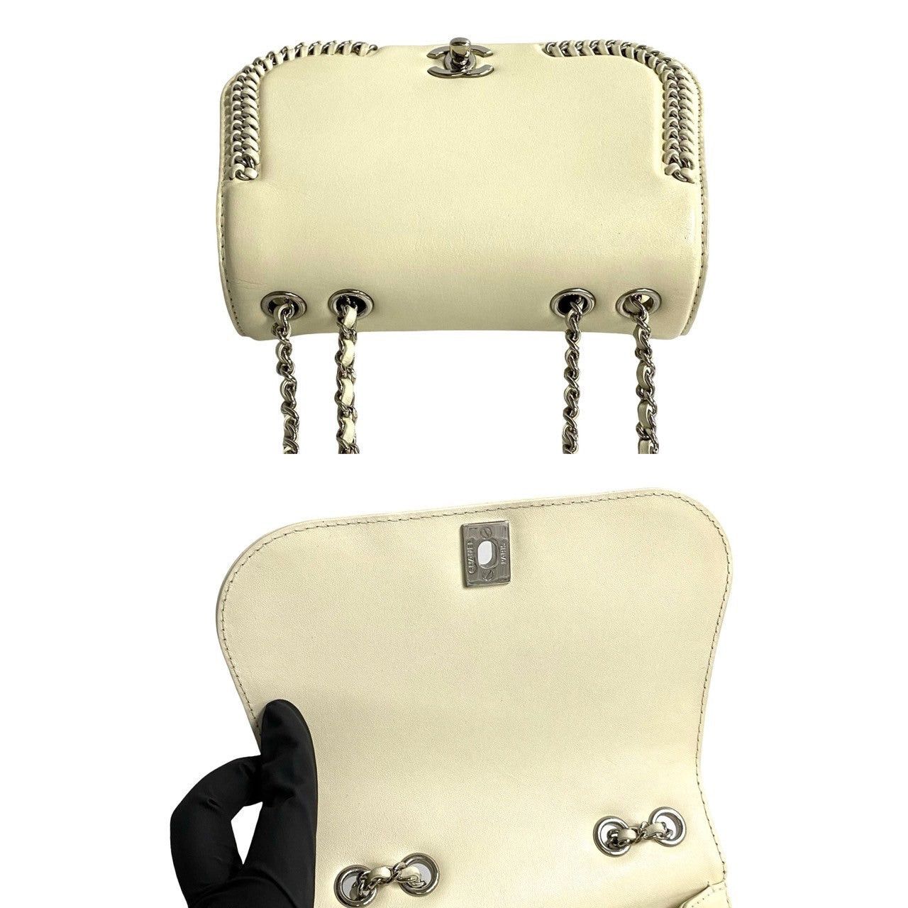 Chanel Chanel Shoulder Bag White Leather Size ONE SIZE - 8 Thumbnail