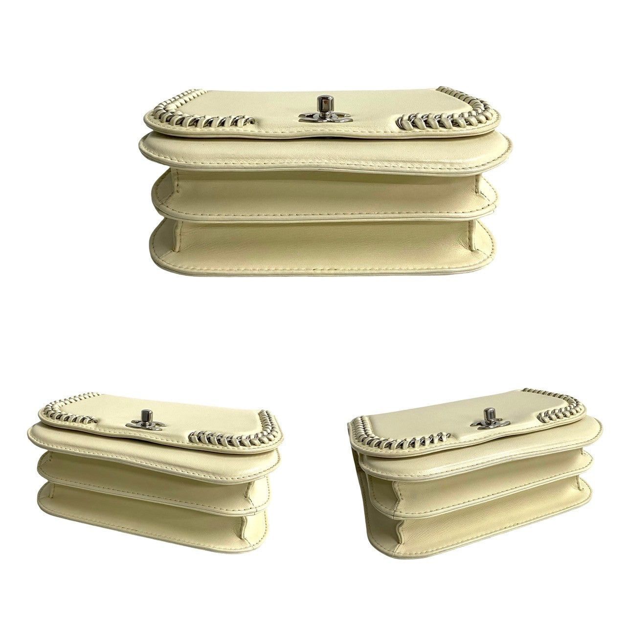 Chanel Chanel Shoulder Bag White Leather Size ONE SIZE - 6 Thumbnail