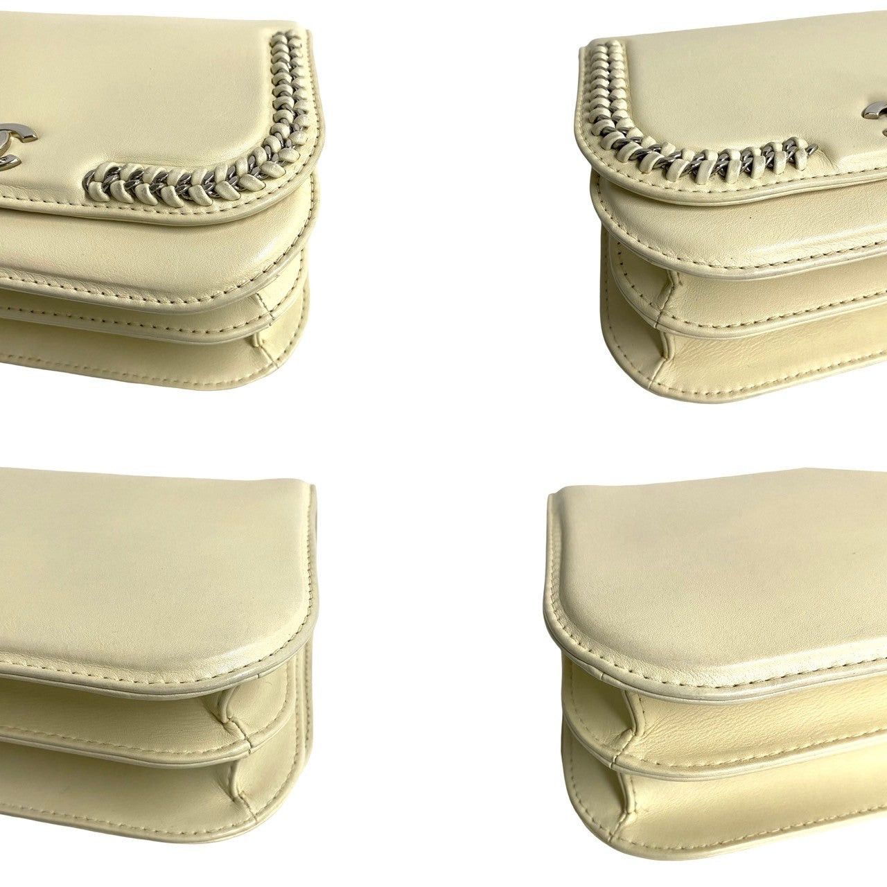 Chanel Chanel Shoulder Bag White Leather Size ONE SIZE - 7 Thumbnail