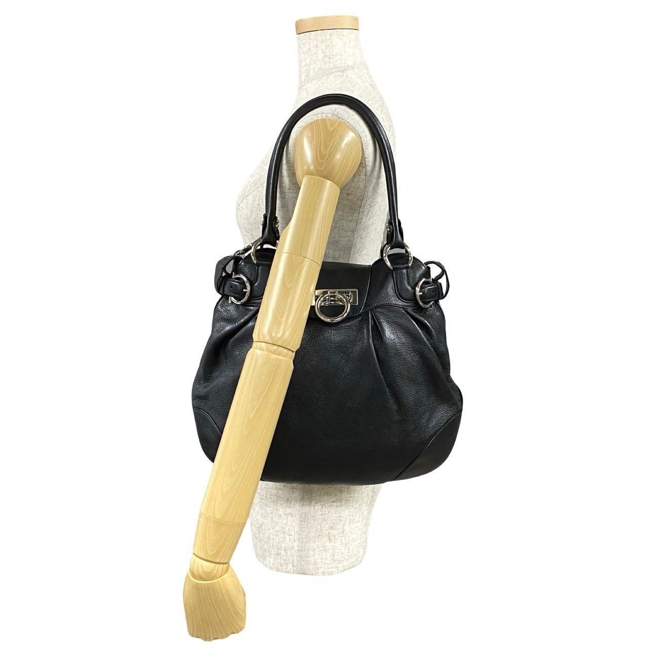 Salvatore Ferragamo Salvatore Ferragamo Tote Bag Black Leather Size ONE SIZE - 2 Thumbnail