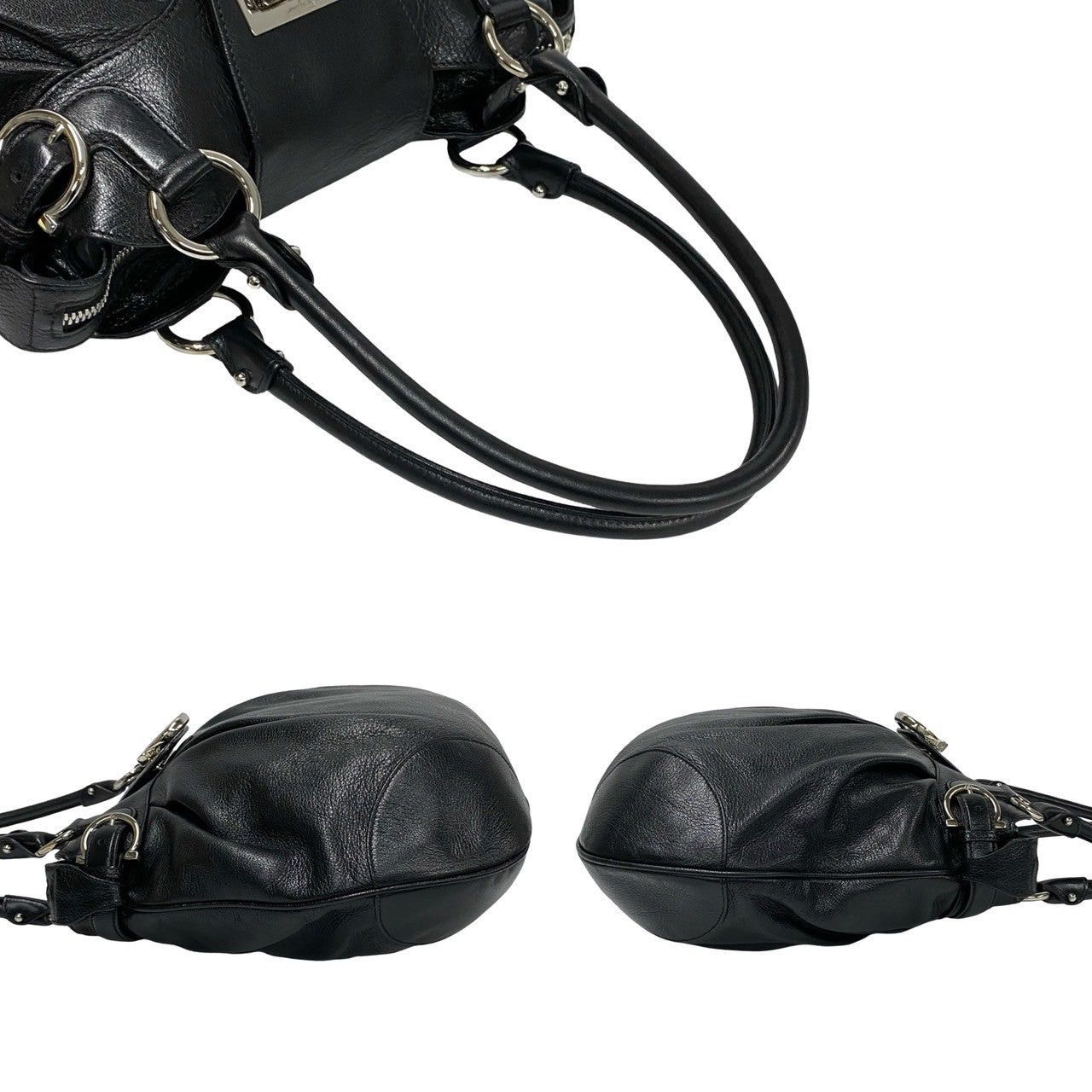 Salvatore Ferragamo Salvatore Ferragamo Tote Bag Black Leather Size ONE SIZE - 5 Thumbnail