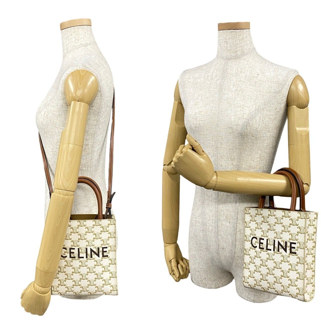 Celine Celine Shoulder Bag White Leather Size ONE SIZE - 2 Thumbnail