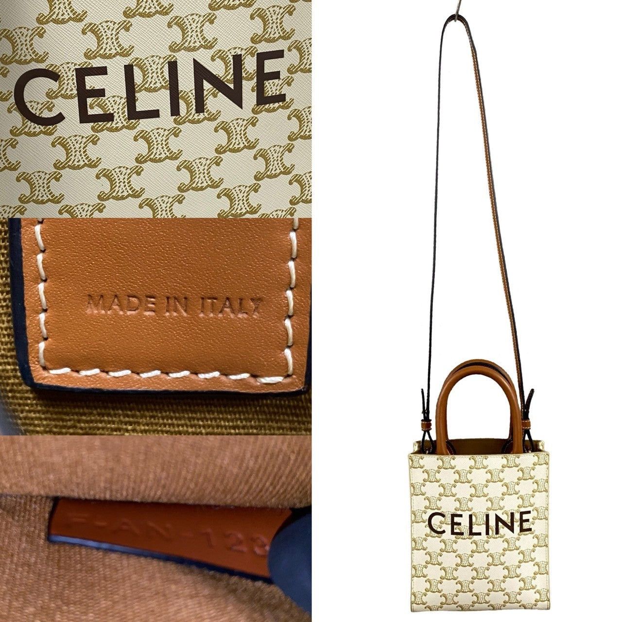 Celine Celine Shoulder Bag White Leather Size ONE SIZE - 3 Thumbnail