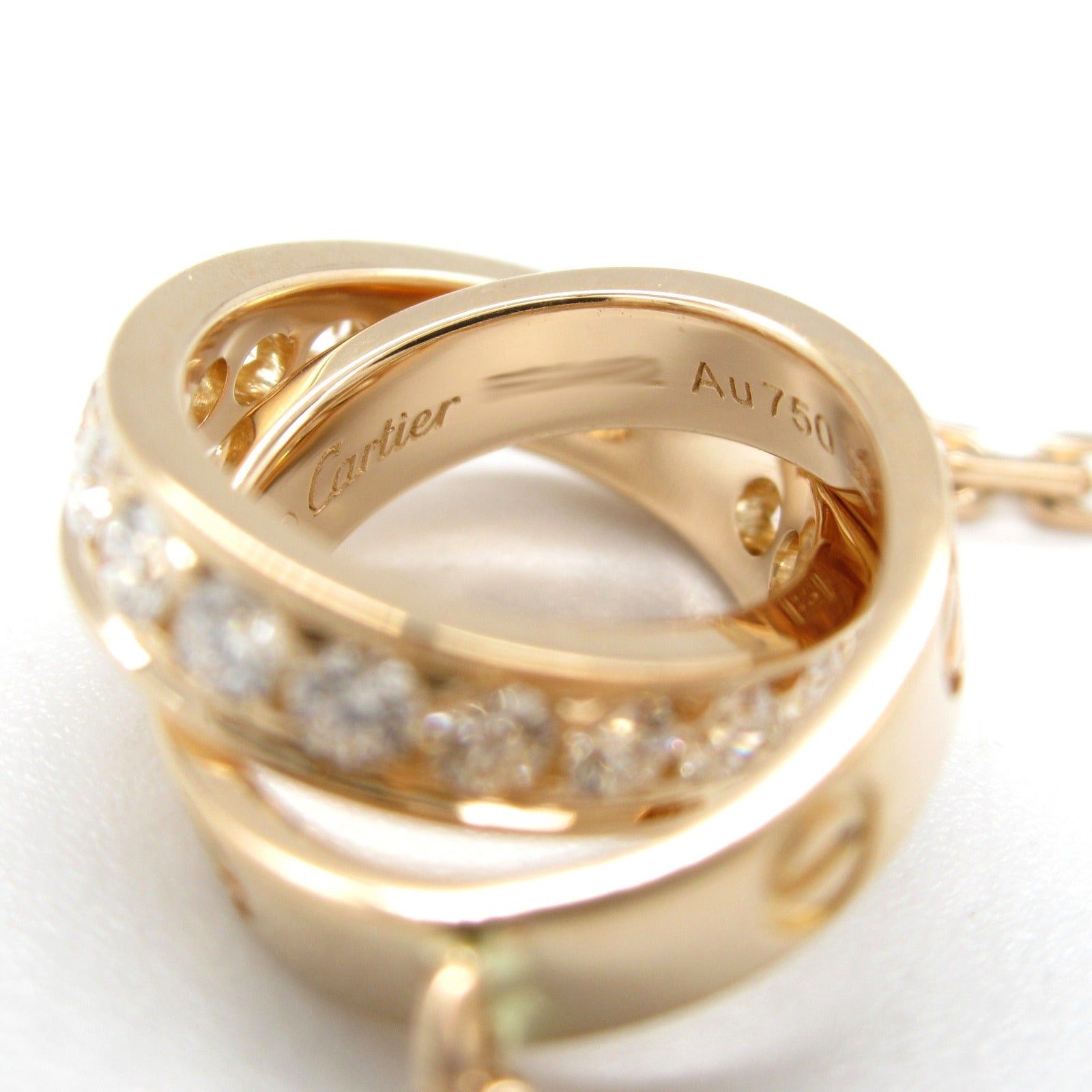 Cartier Cartier Baby Love Necklace Diamond K18Pg (Pink Gold) Clear Size ONE SIZE - 5 Thumbnail