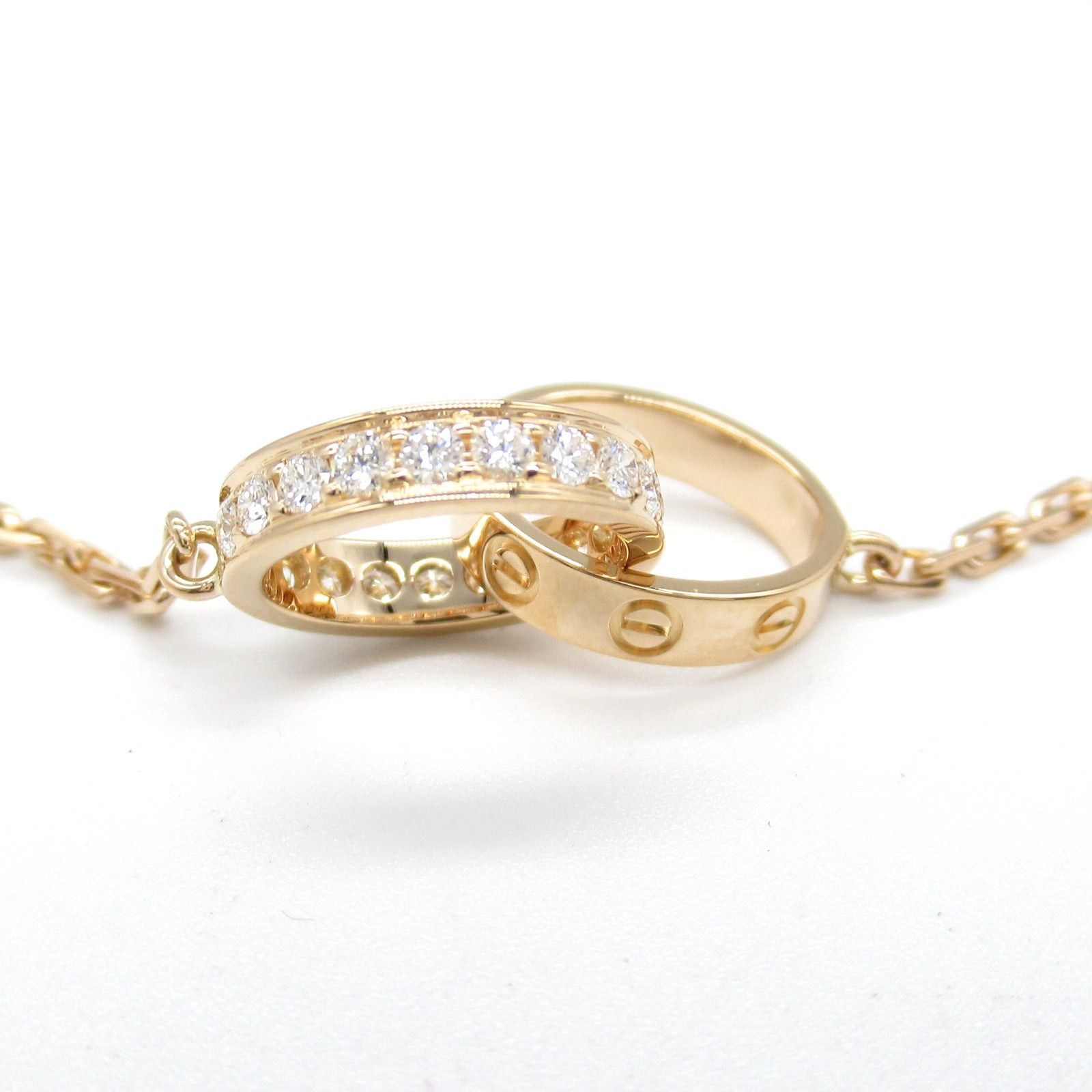 Cartier Cartier Baby Love Necklace Diamond K18Pg (Pink Gold) Clear Size ONE SIZE - 4 Thumbnail