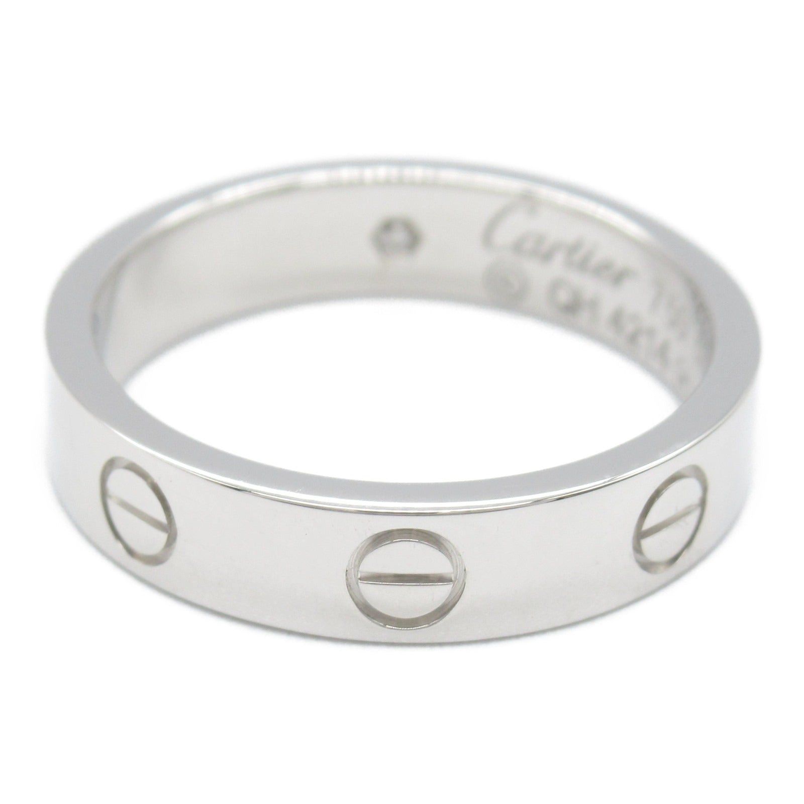 Cartier Cartier Mini Love Ring K18Wg (White Gold) Diamond Silver Size ONE SIZE - 3 Thumbnail