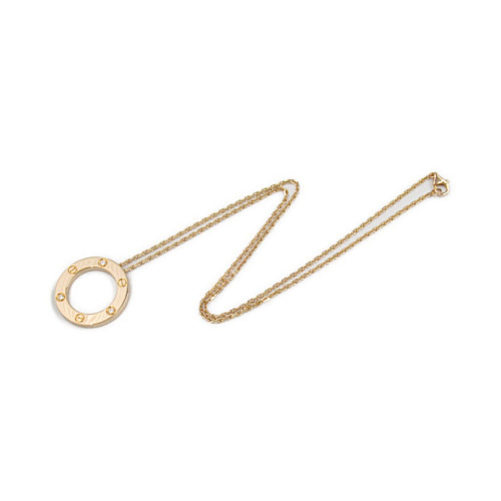 Cartier Cartier Love Circle 3P Diamond Necklace K18Pg (Pink Gold) Clear Size ONE SIZE - 3 Thumbnail