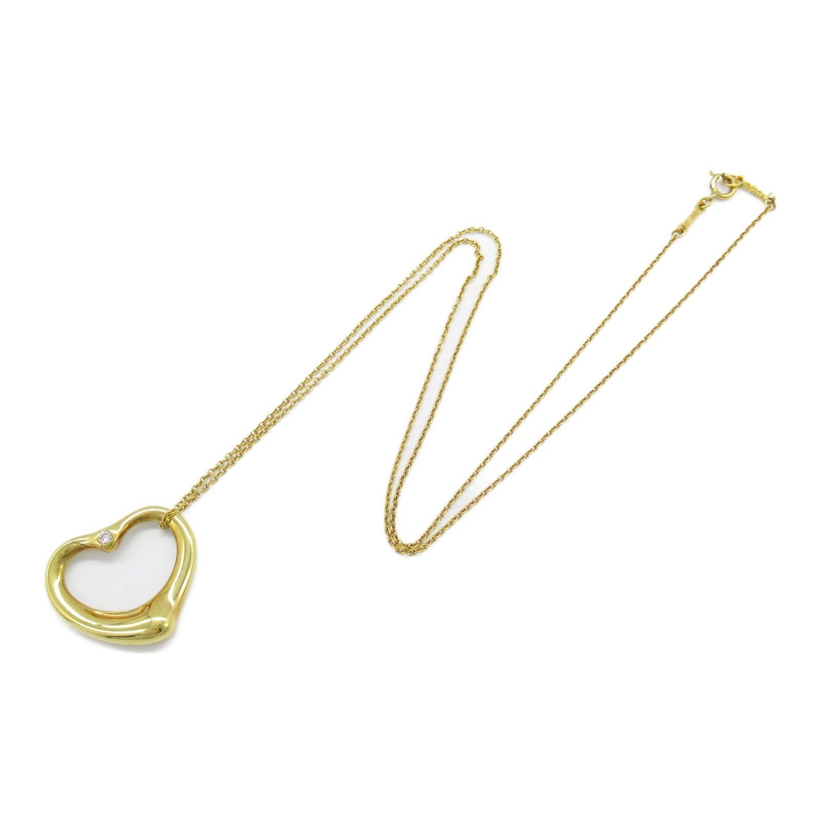 Tiffany & Co. Tiffany Co Open Heart Diamond Necklace K18 (Yellow Gold) Clear Size ONE SIZE - 3 Thumbnail