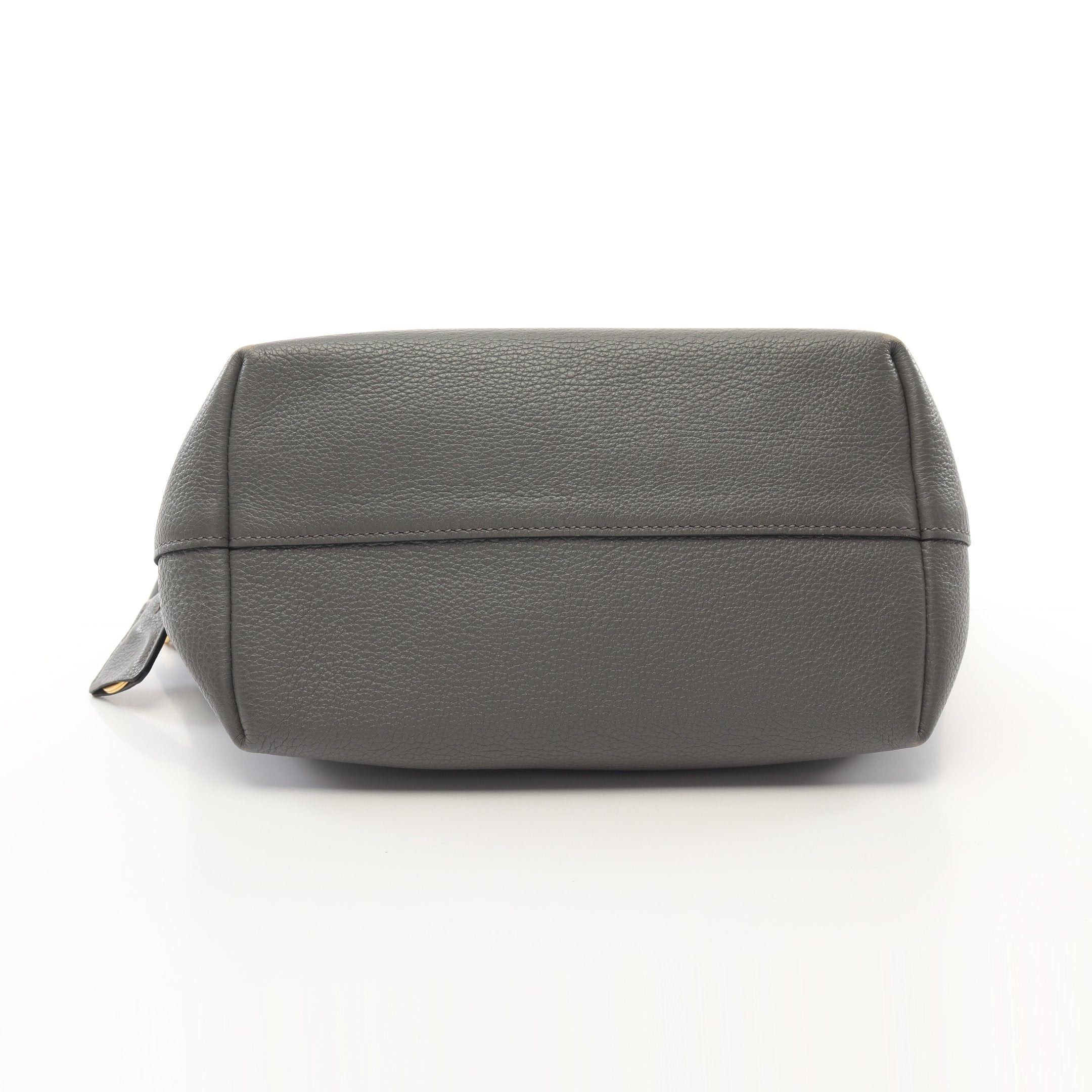 Prada Prada Vit Daino Handbag Leather Gray Size ONE SIZE - 13 Thumbnail