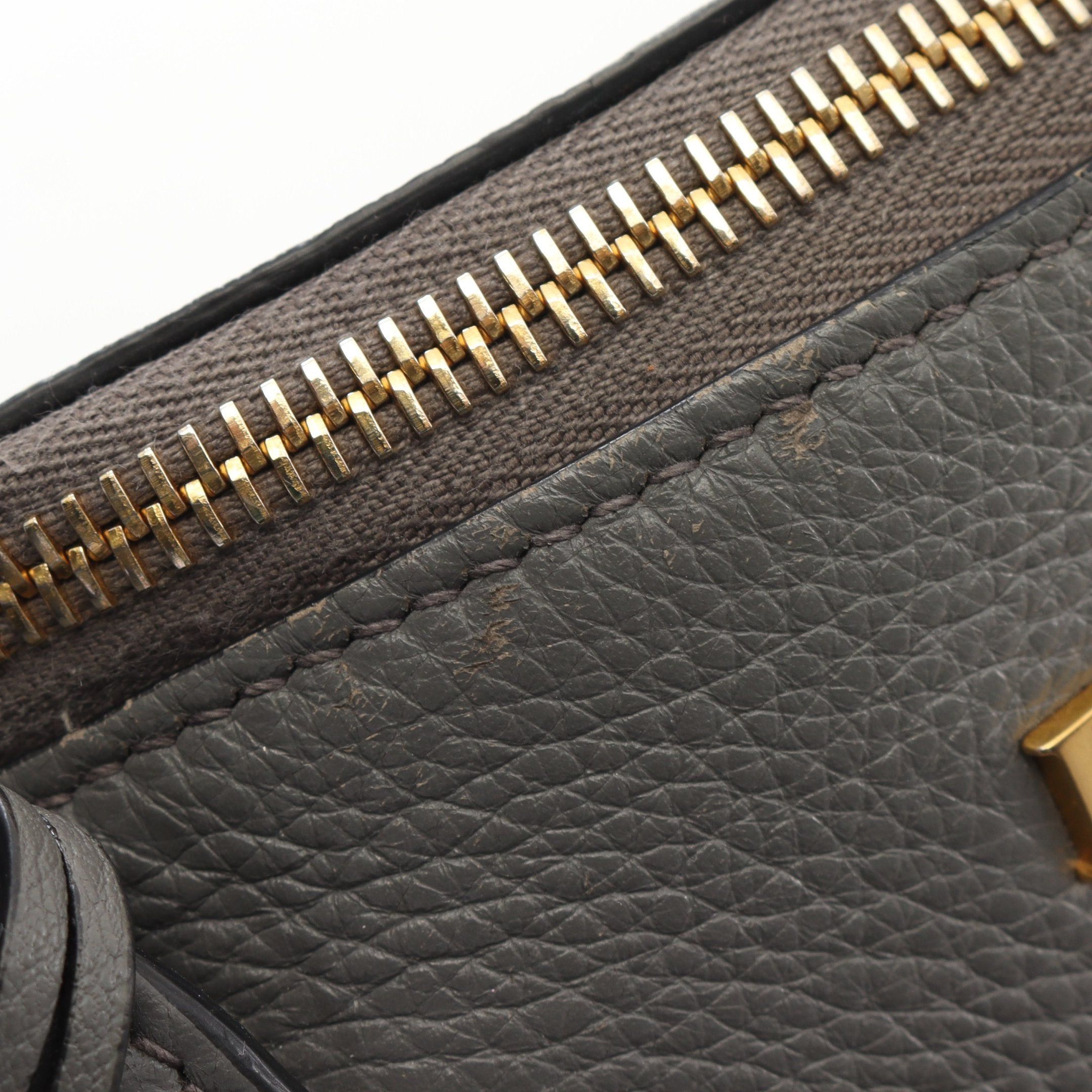 Prada Prada Vit Daino Handbag Leather Gray Size ONE SIZE - 8 Thumbnail