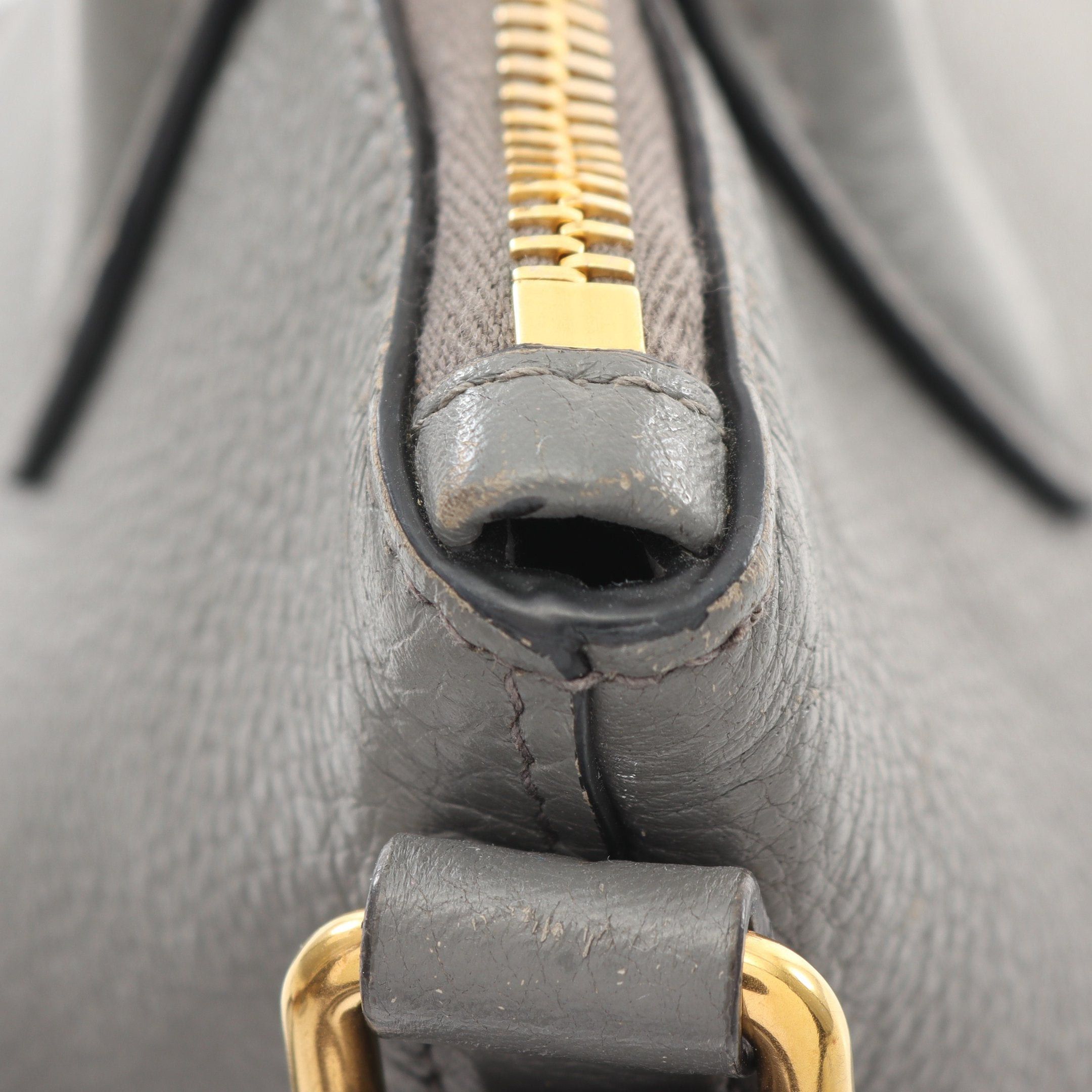 Prada Prada Vit Daino Handbag Leather Gray Size ONE SIZE - 5 Thumbnail