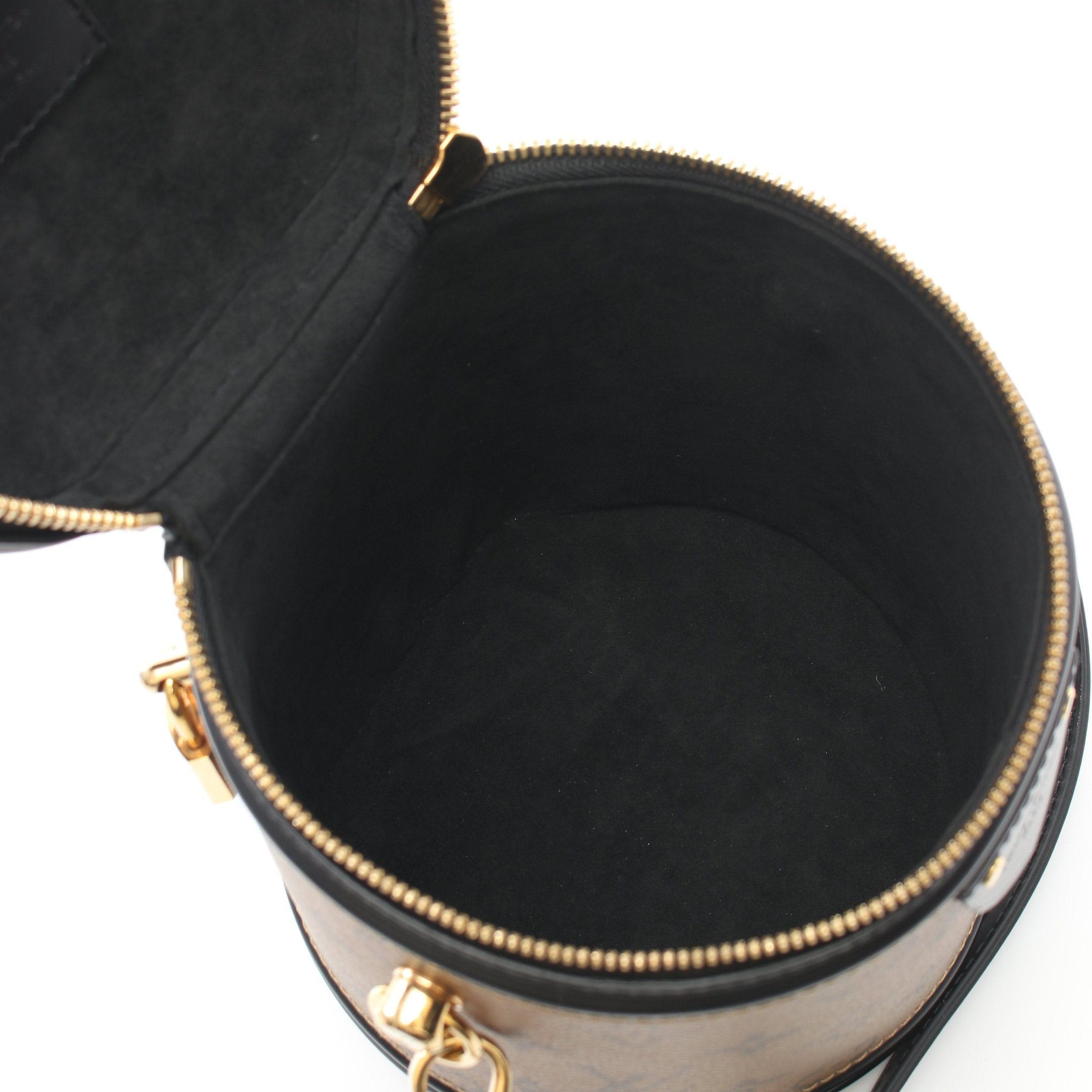 Louis Vuitton Louis Vuitton Cannes Monogram Reverse Handbag Vanity Bag Leather Brown Black Size ONE SIZE - 3 Thumbnail