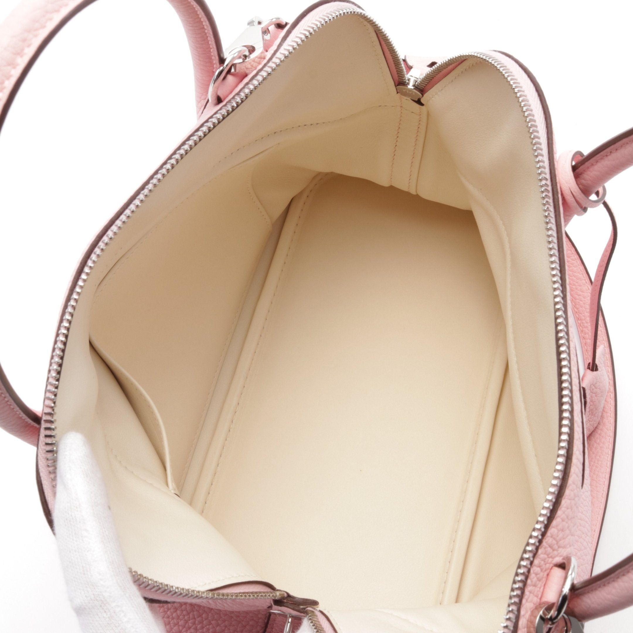 Hermes Hermes Bolide 31 Verso Rose Sakura Nata Handbag Clemence Leather Pink Silver Hardware Z Stamp Size ONE SIZE - 3 Thumbnail