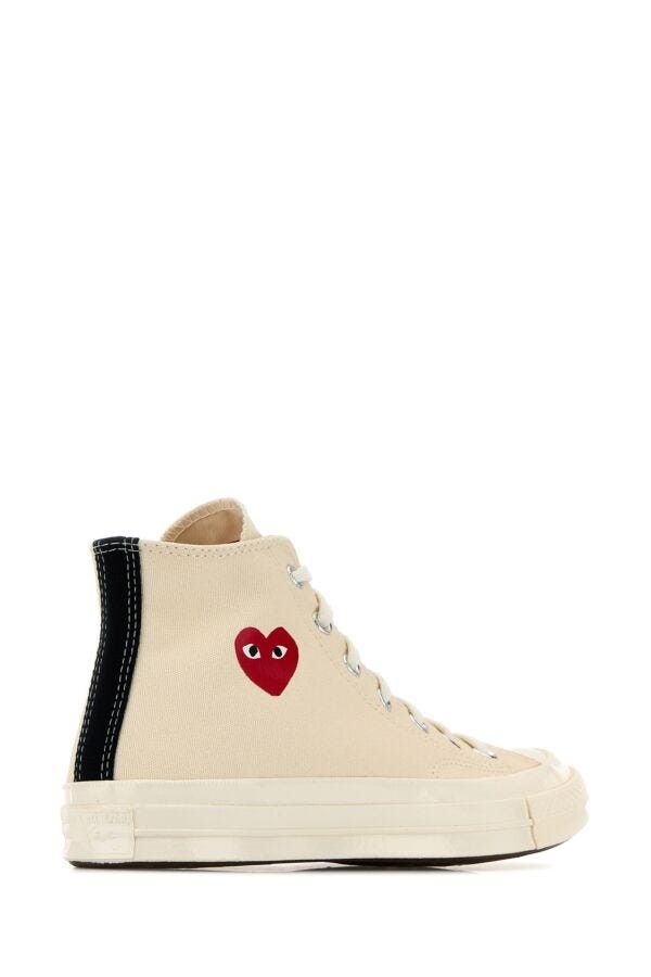 Comme des Garcons PLAY Ivory Canvas Comme Des Garã§Ons X Converse Sneakers Size US 9.5 / EU 42-43 - 5 Thumbnail