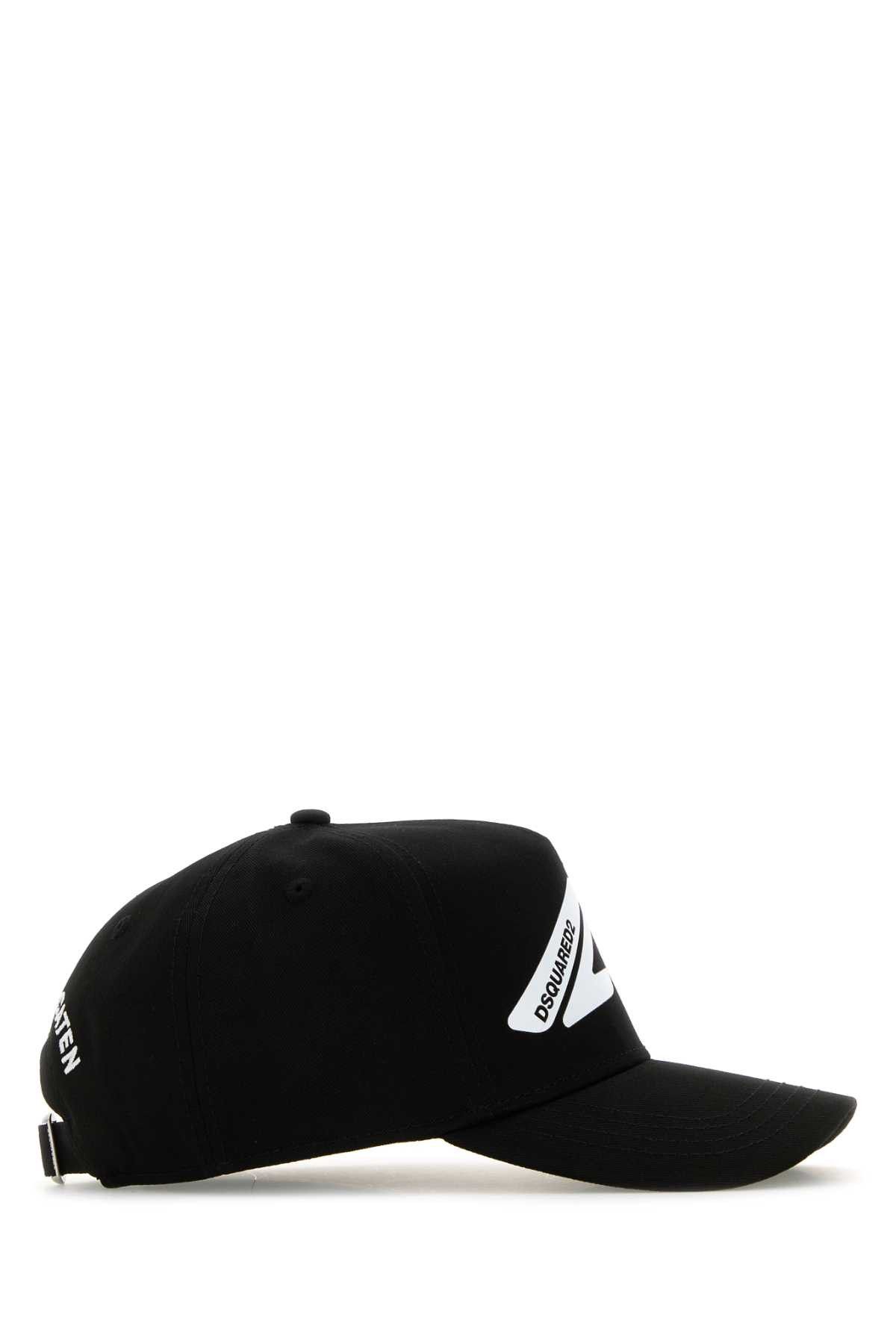 Dsquared2 Black Cotton Baseball Cap Size ONE SIZE - 2 Thumbnail