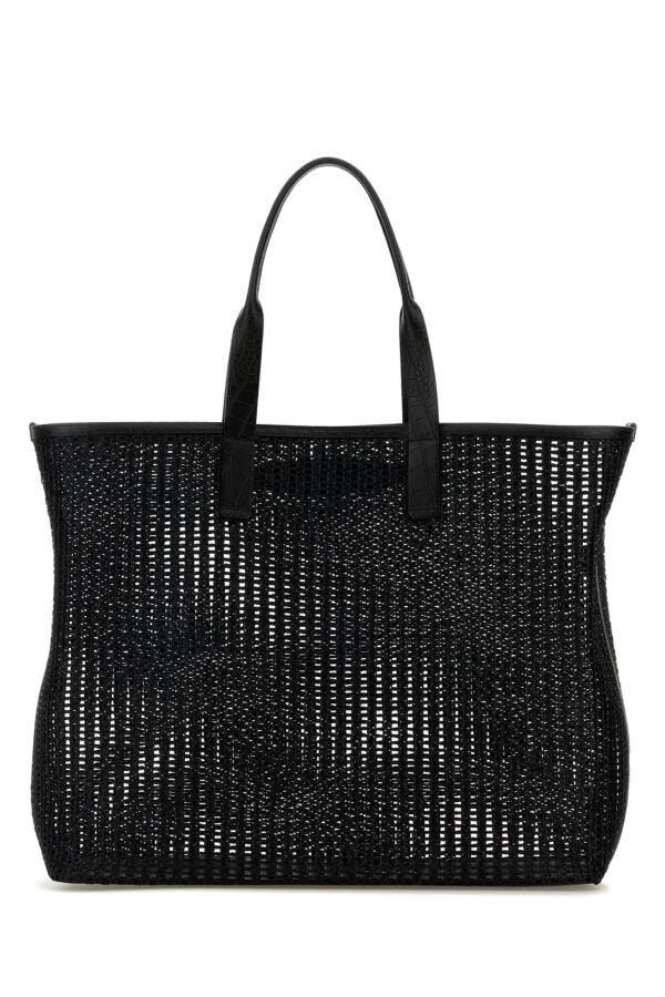 Dolce & Gabbana Black Mesh Shopping Bag Size ONE SIZE - 5 Thumbnail