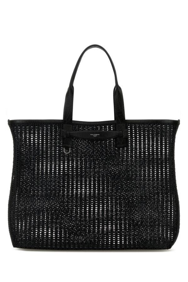 Dolce & Gabbana Black Mesh Shopping Bag Size ONE SIZE - 3 Thumbnail