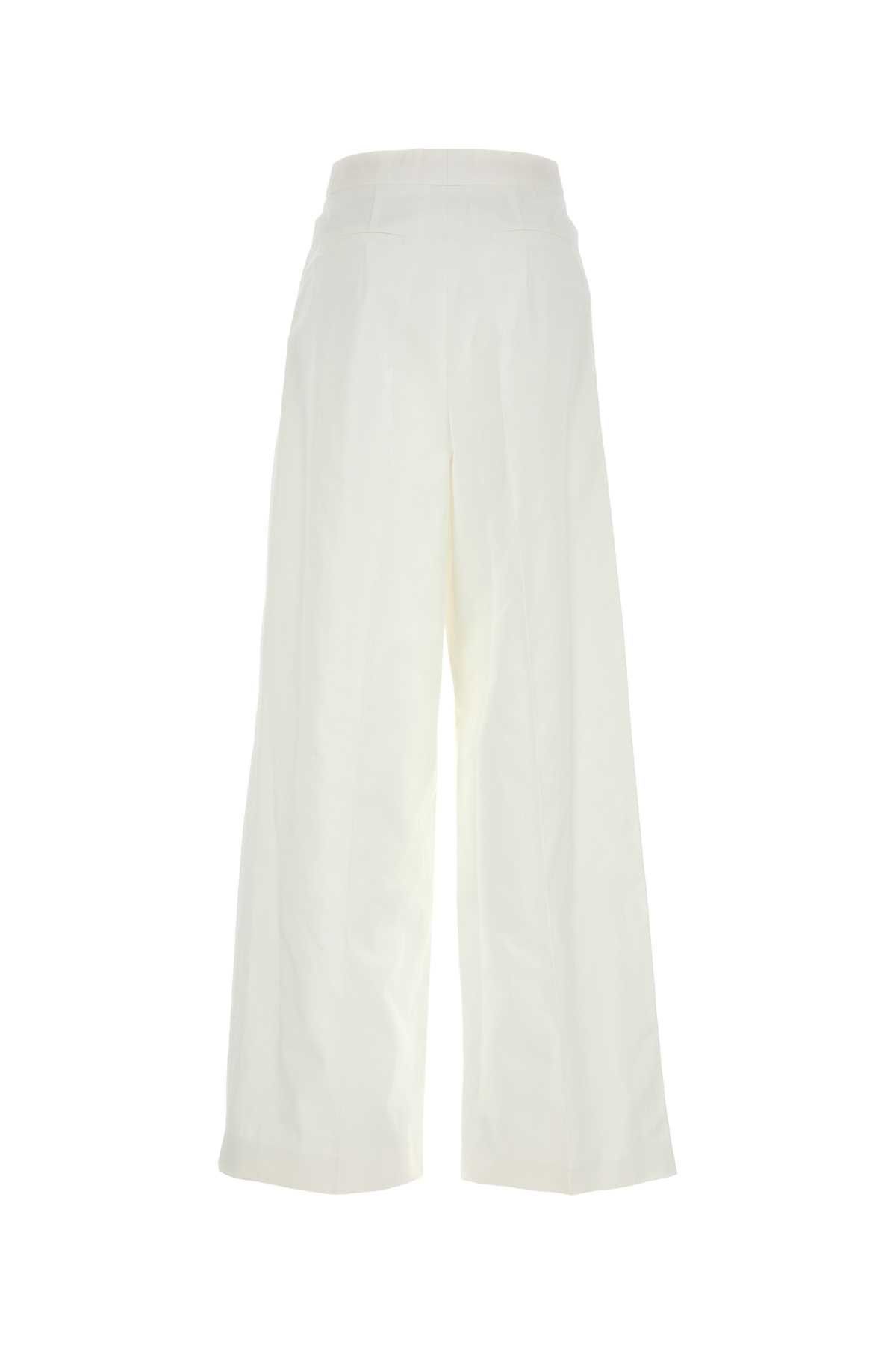 Givenchy White Poplin Wide-Leg Pant Size 27" / US 4 / IT 40 - 2 Thumbnail